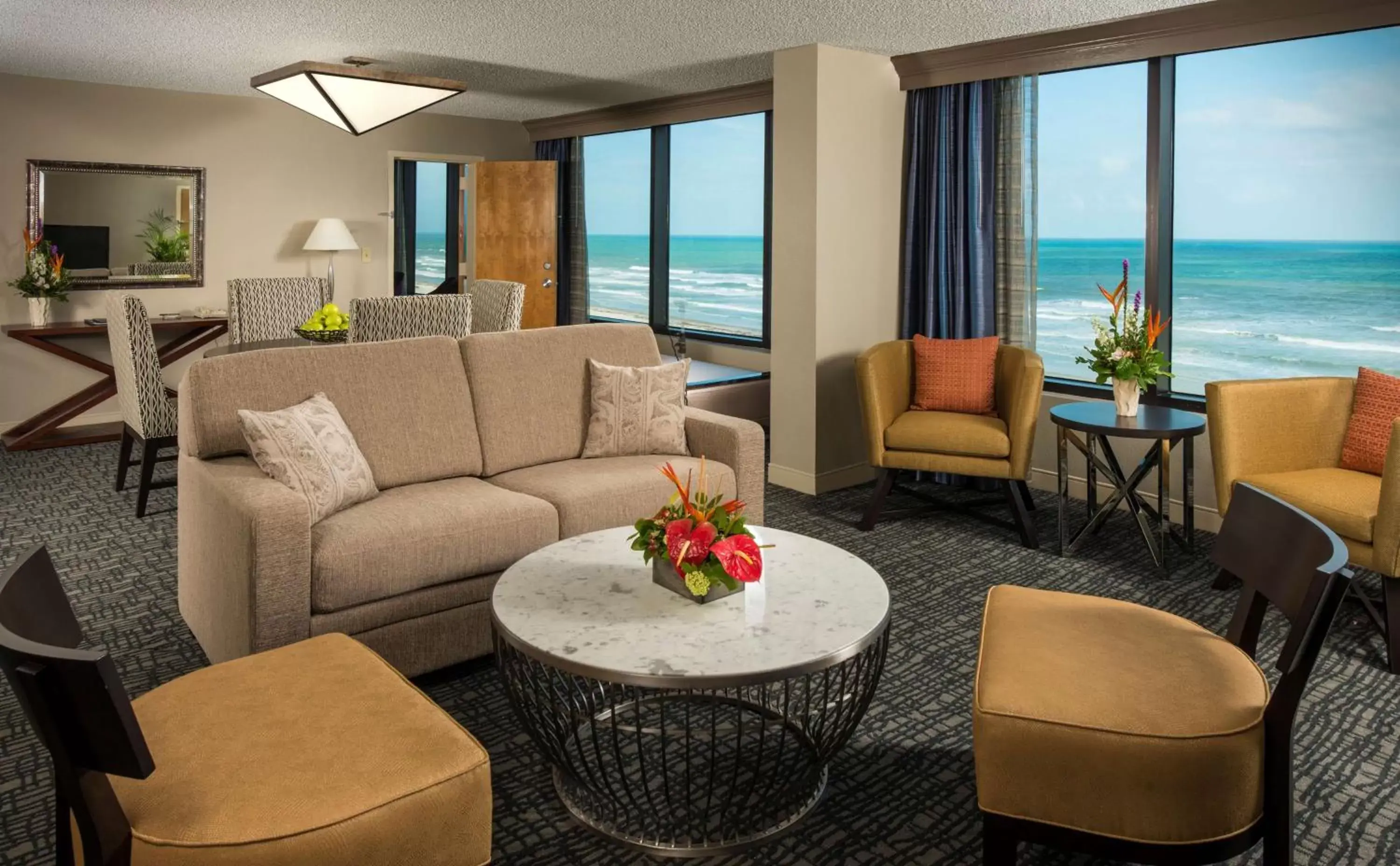 Living room, Seating Area in Hilton Cocoa Beach Oceanfront