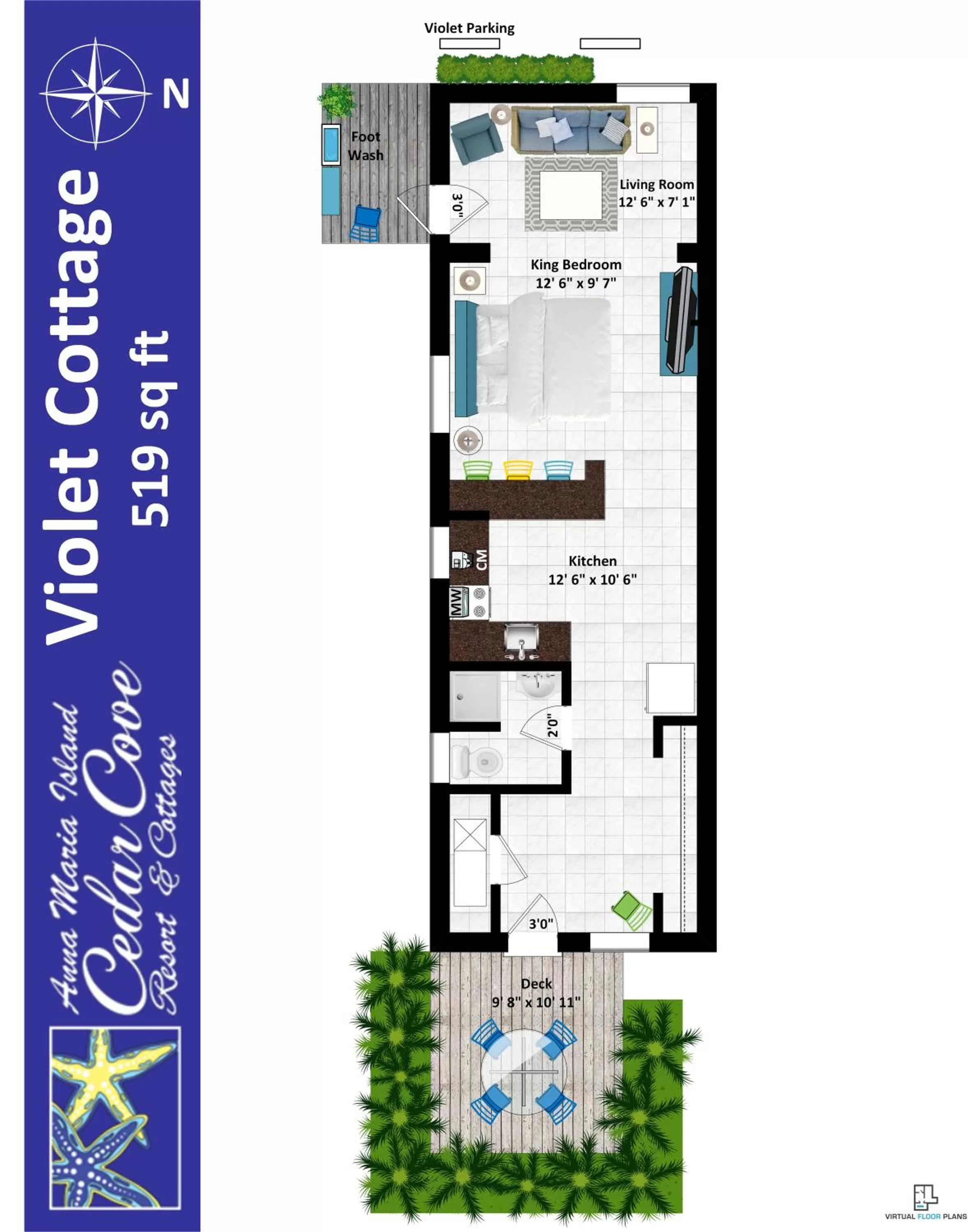 Floor plan in Cedar Cove Resort & Cottages