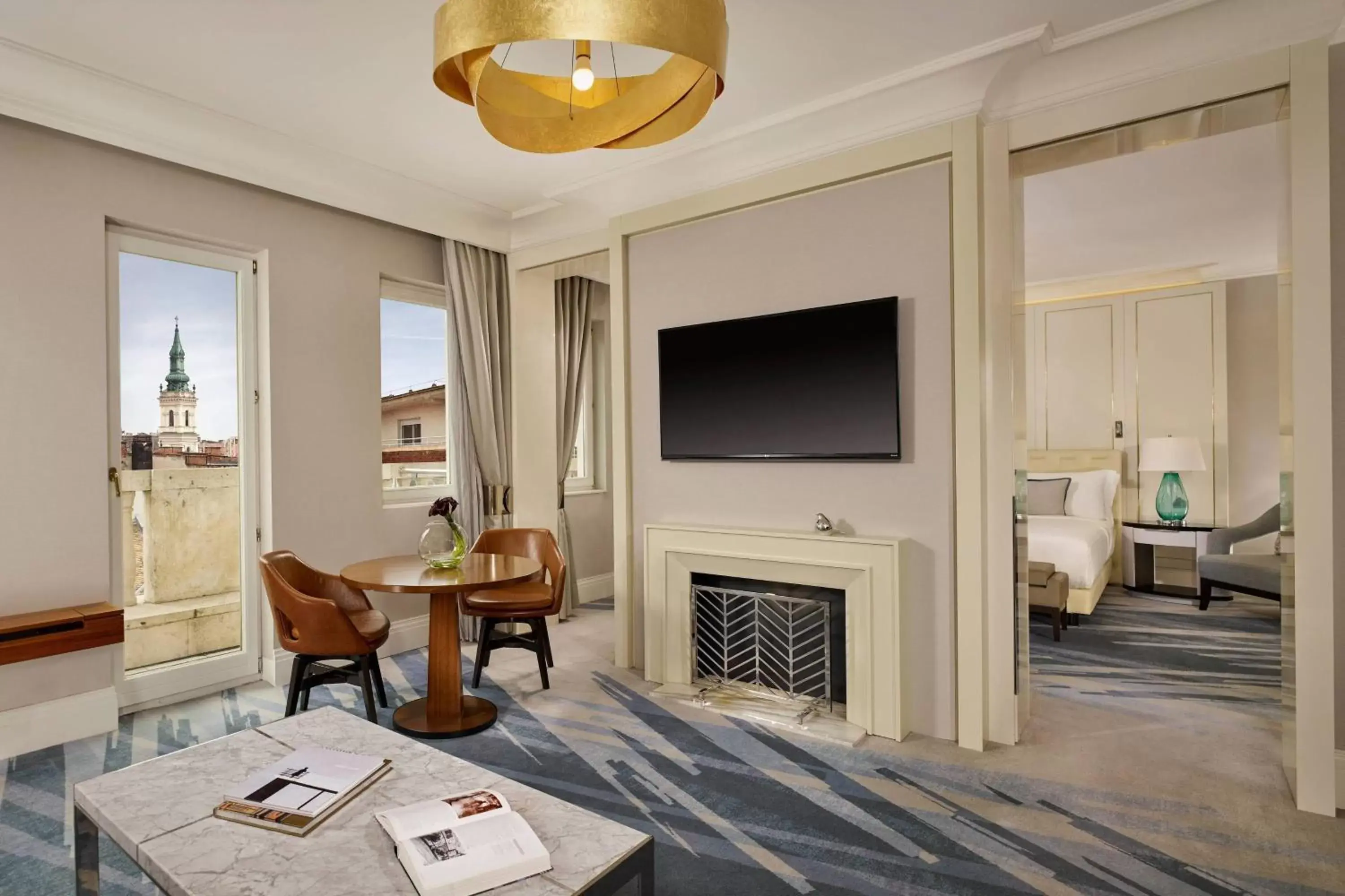 Living room, TV/Entertainment Center in The Ritz-Carlton, Budapest