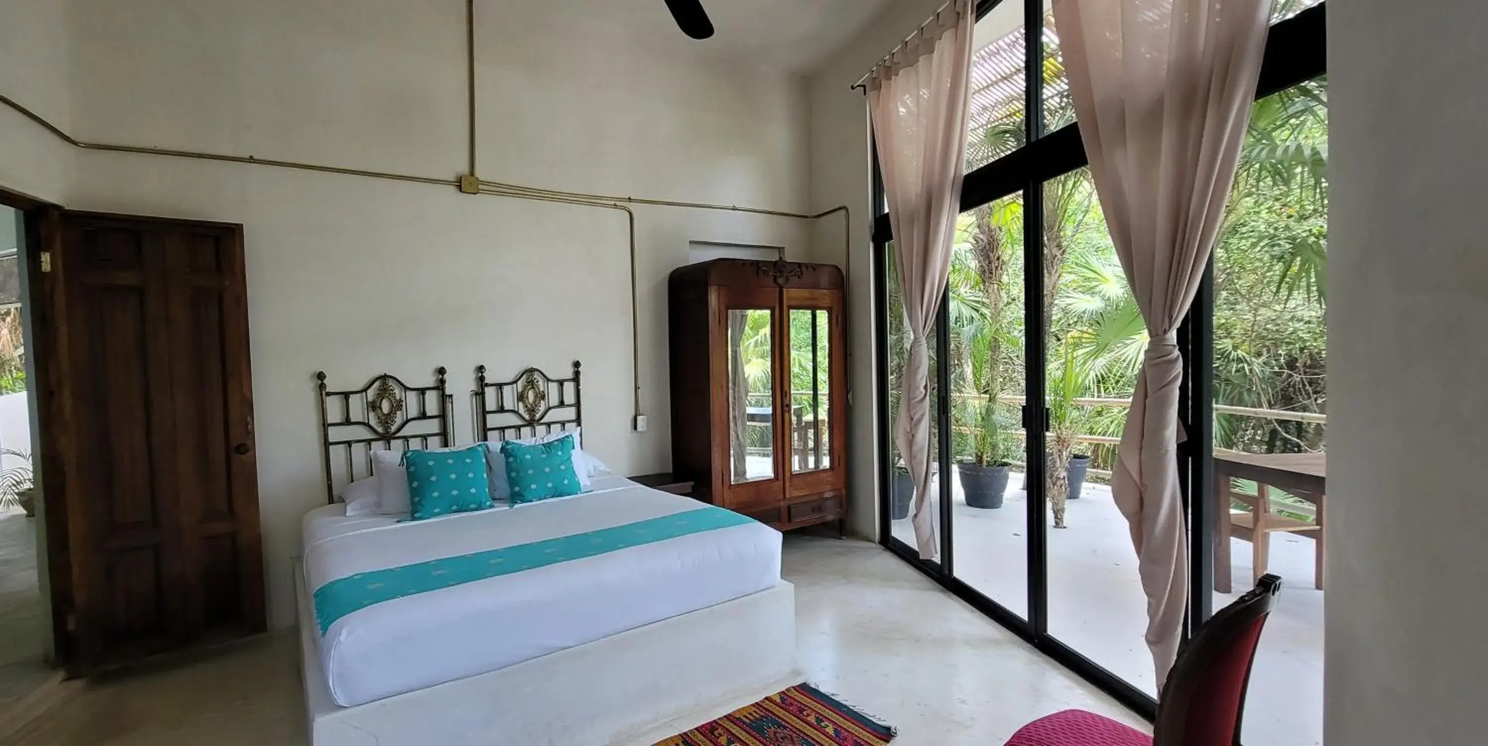 Bedroom, Bed in Casa Ambar Tulum - Great location and access to a Private Cenote & Beach 2 Km Away - Adults Only