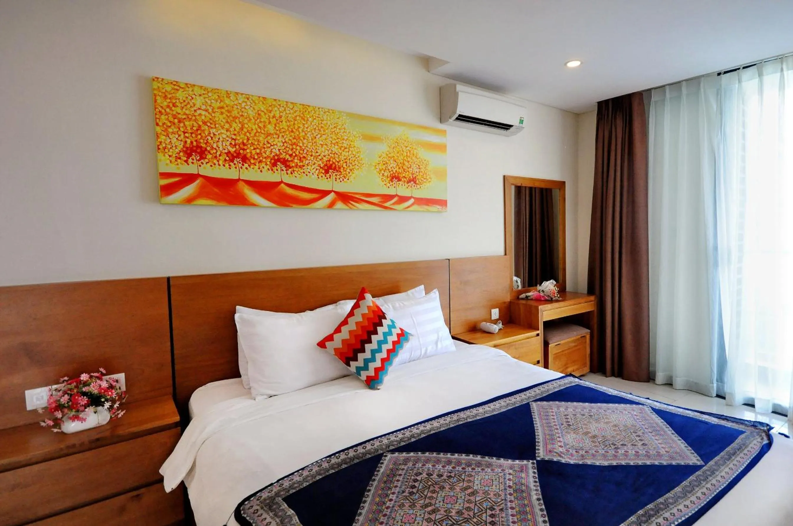 Bed in Holi Beach Hotel & Apartments