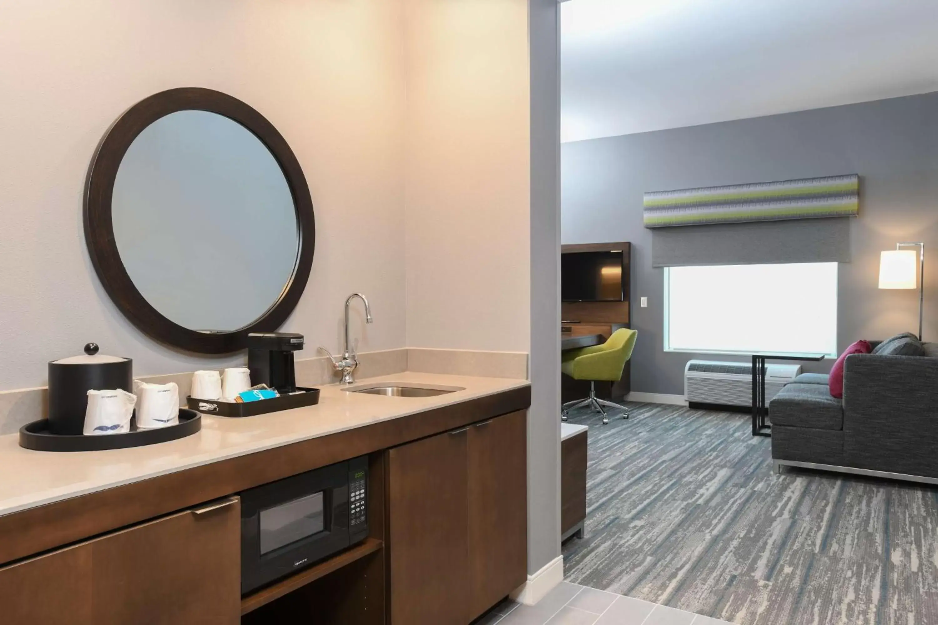 Bedroom, Bathroom in Hampton Inn & Suites Cincinnati Liberty Township