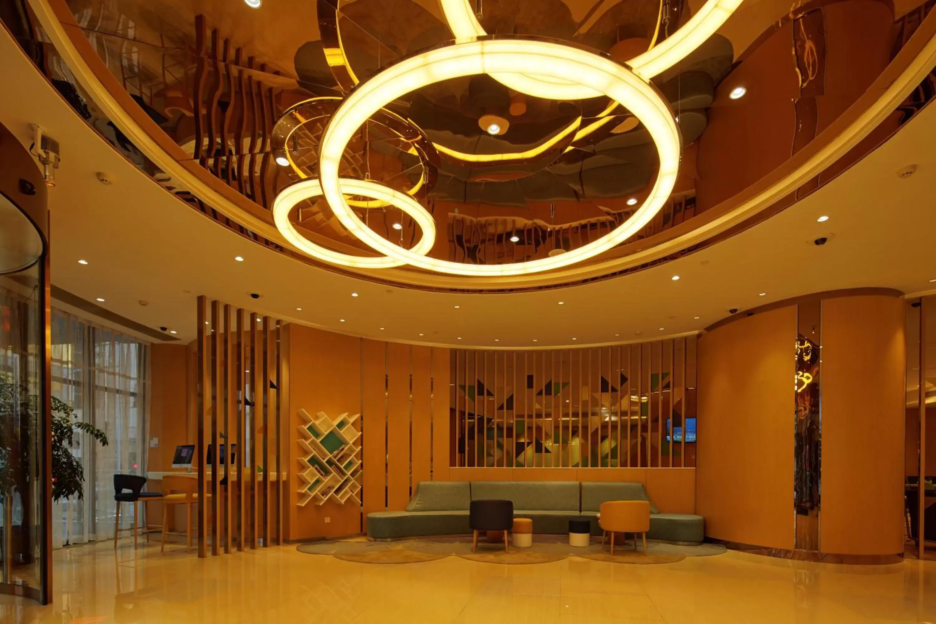 Property building, Lobby/Reception in Holiday Inn Express Shanghai Zhenping, an IHG Hotel