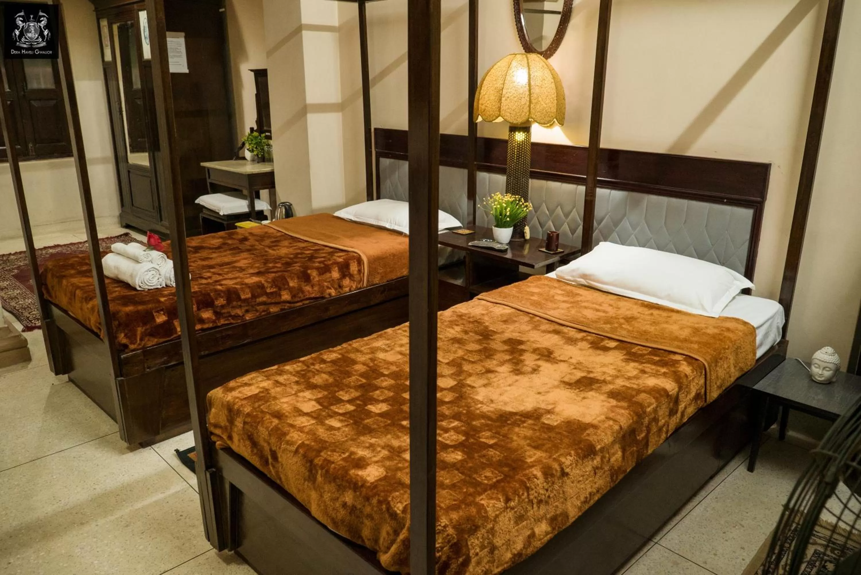 Bed in Dera Haveli- Heritage homestay