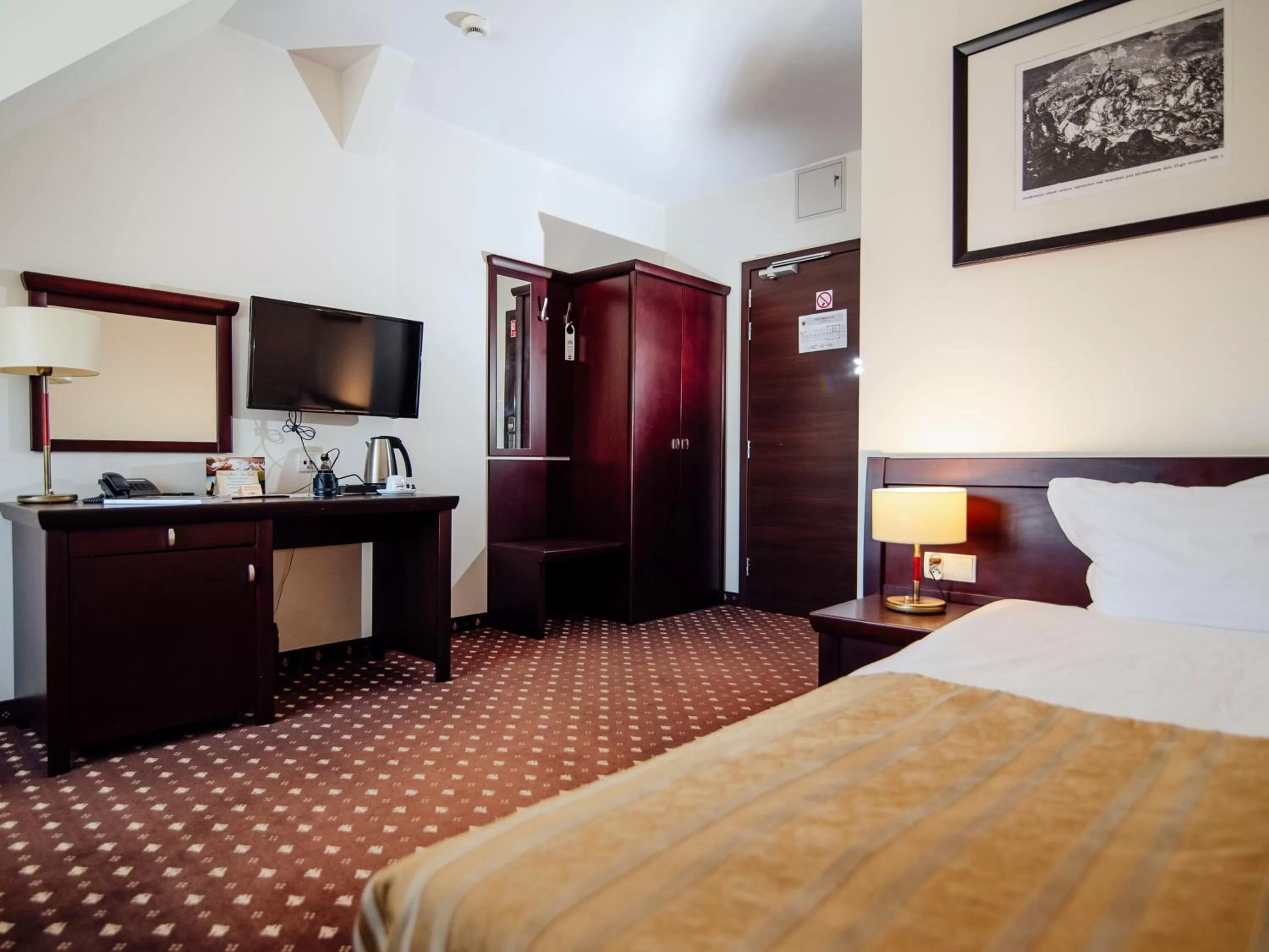 Bed in Hotel Zamek Gniew