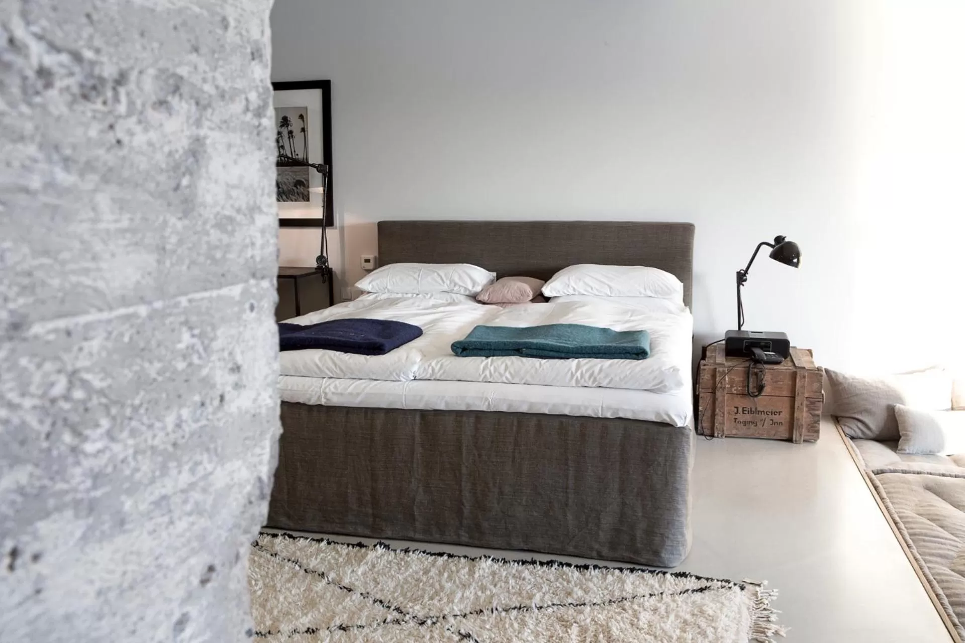 Bed in Speicher7 Hotel