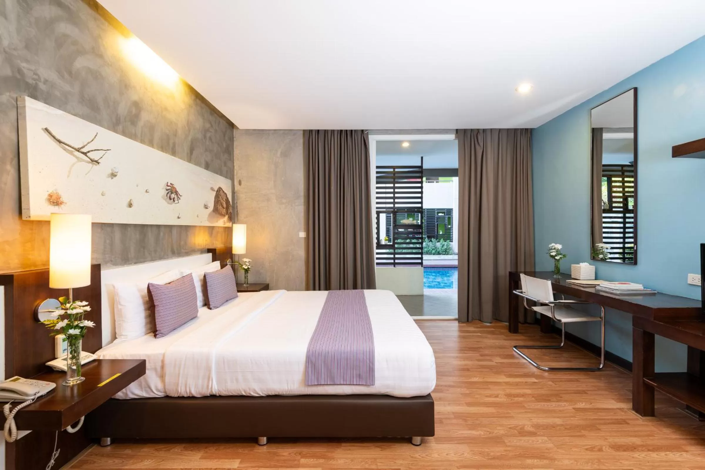 Bed in Silathip Huahin Serviced Apartment & Hotel