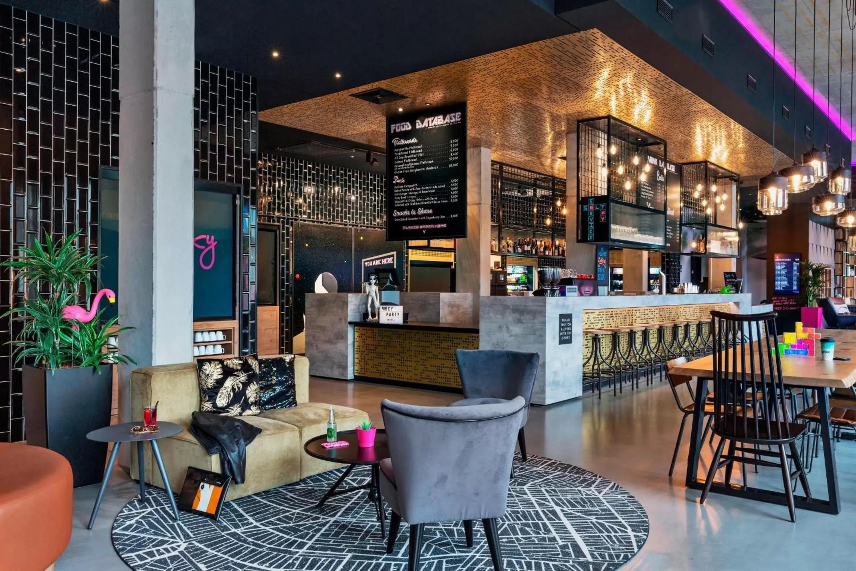 Lobby or reception, Lounge/Bar in Moxy Darmstadt