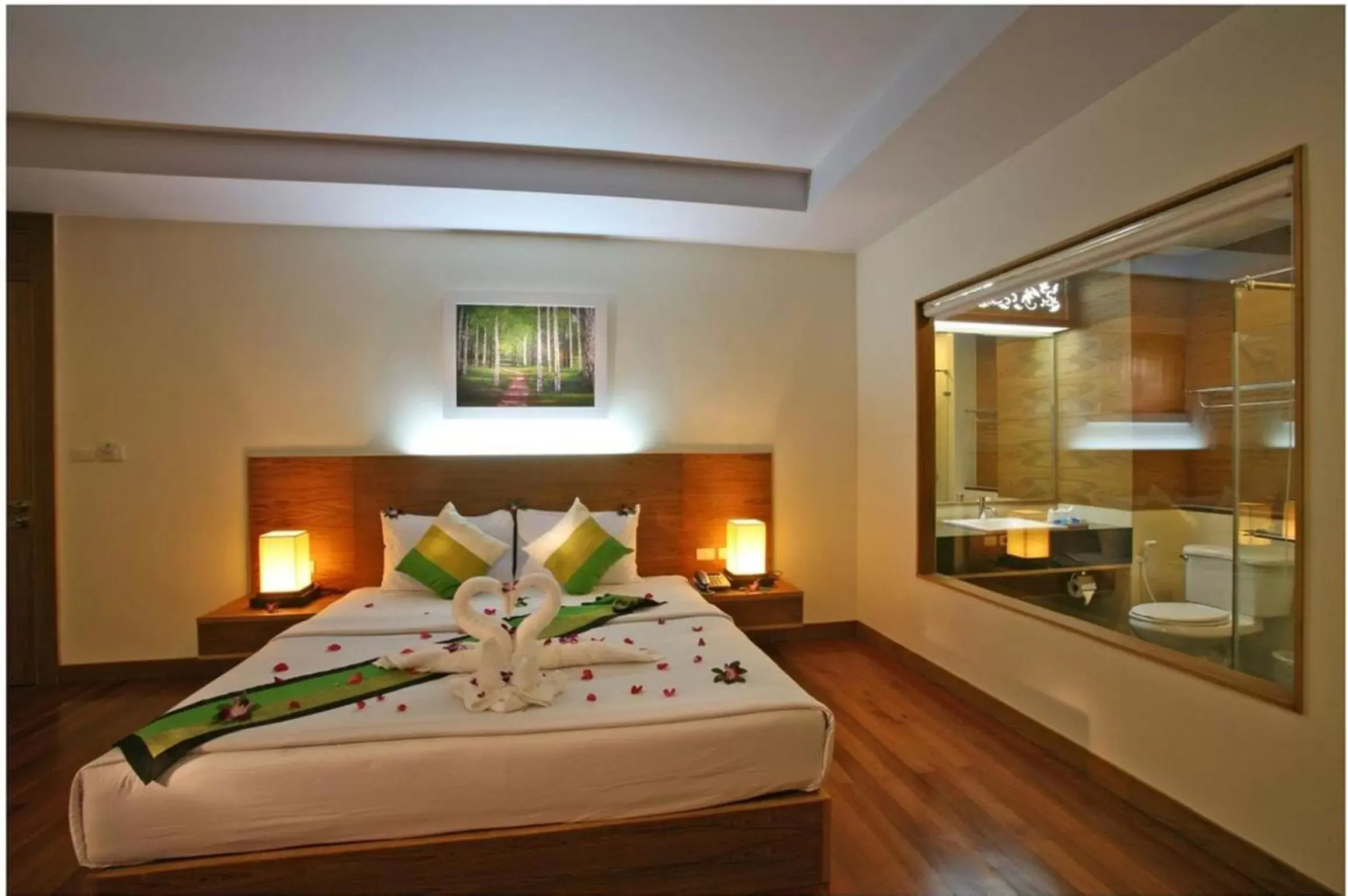 Bed in Baan Saikao Plaza Hotel & Service Apartment