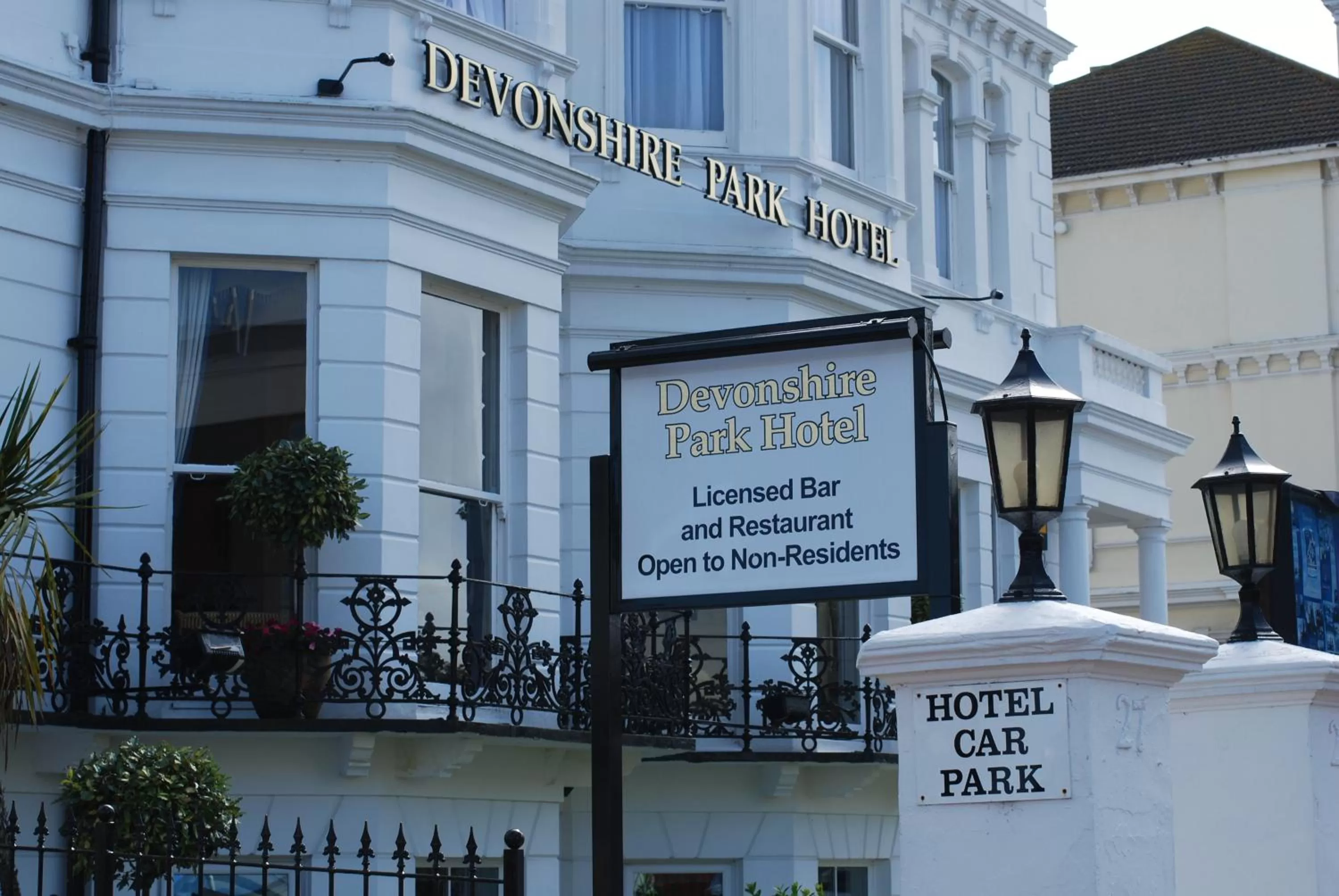 Facade/entrance in Devonshire Park Hotel