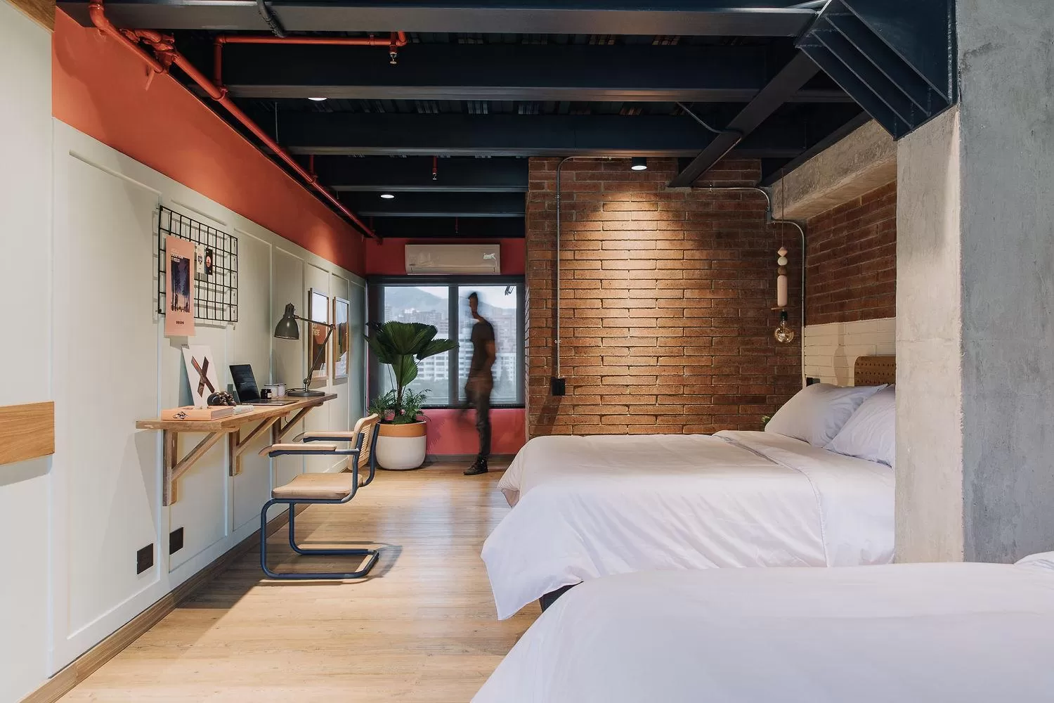 Photo of the whole room, Bed in The Somos Beats Hotel & Rooftop
