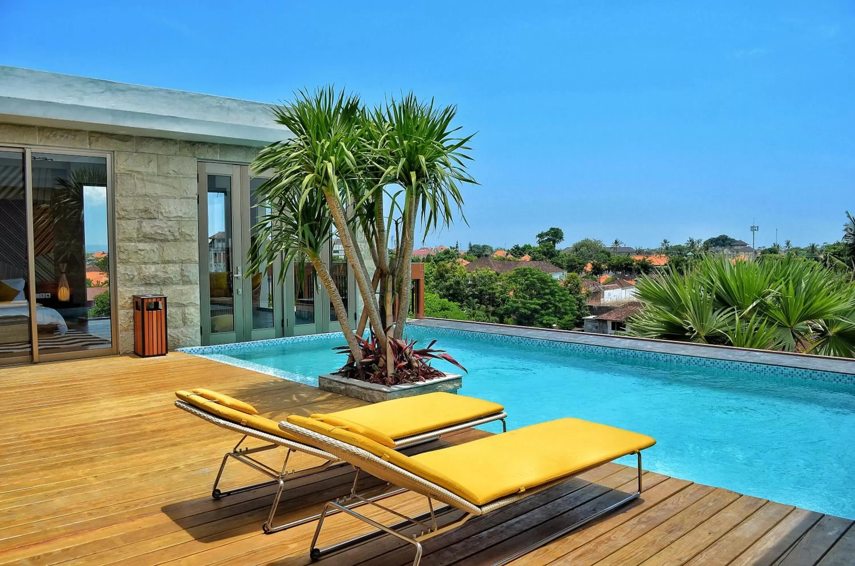 Photo of the whole room, Swimming Pool in TS SUITES Seminyak Bali