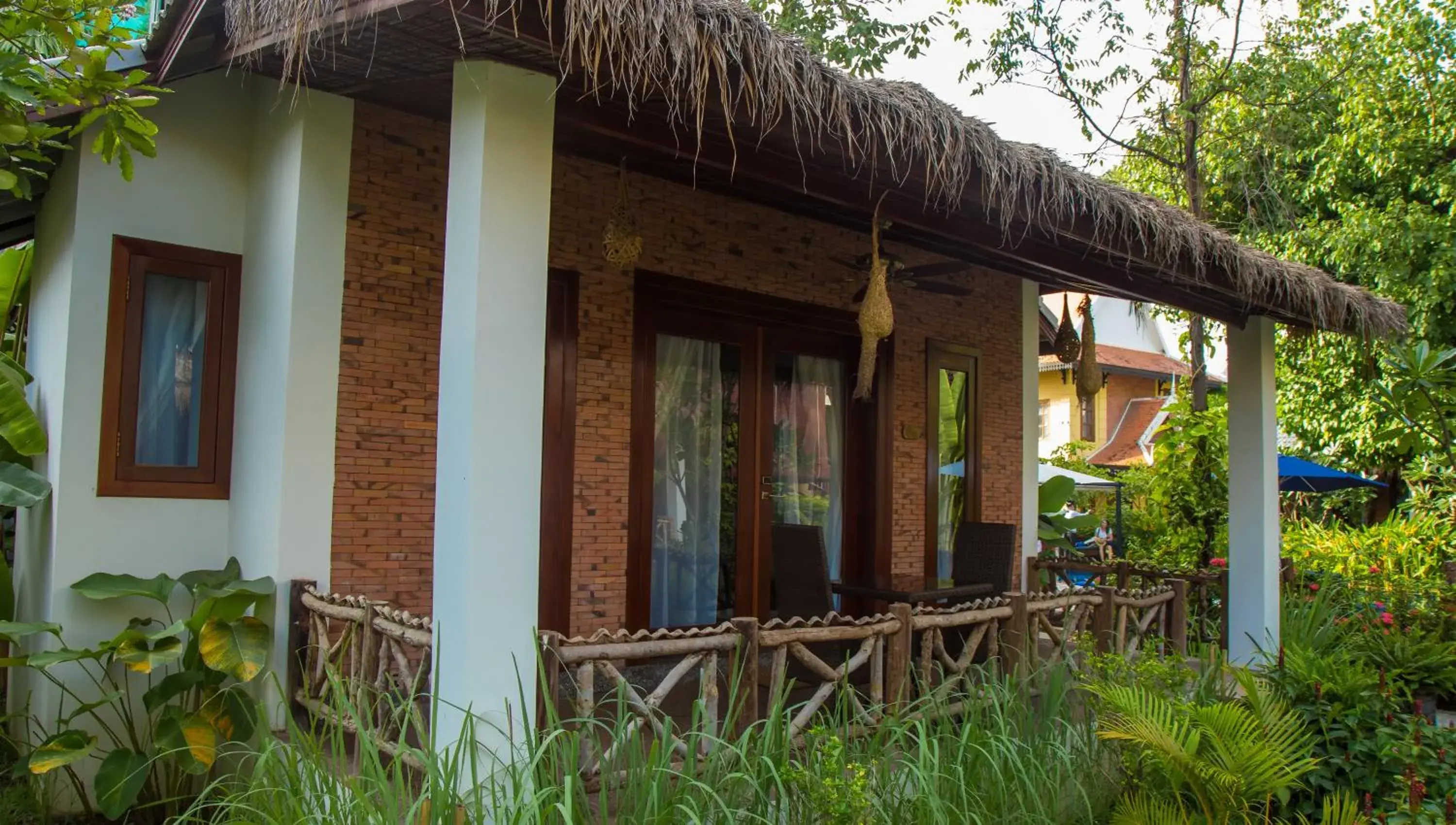 Patio, Property Building in La Rivière d' Angkor Resort
