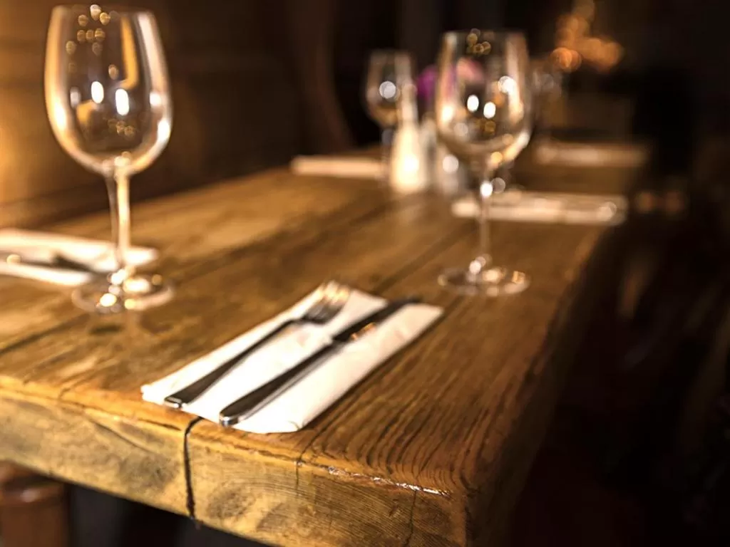 Dining area in The White Bear