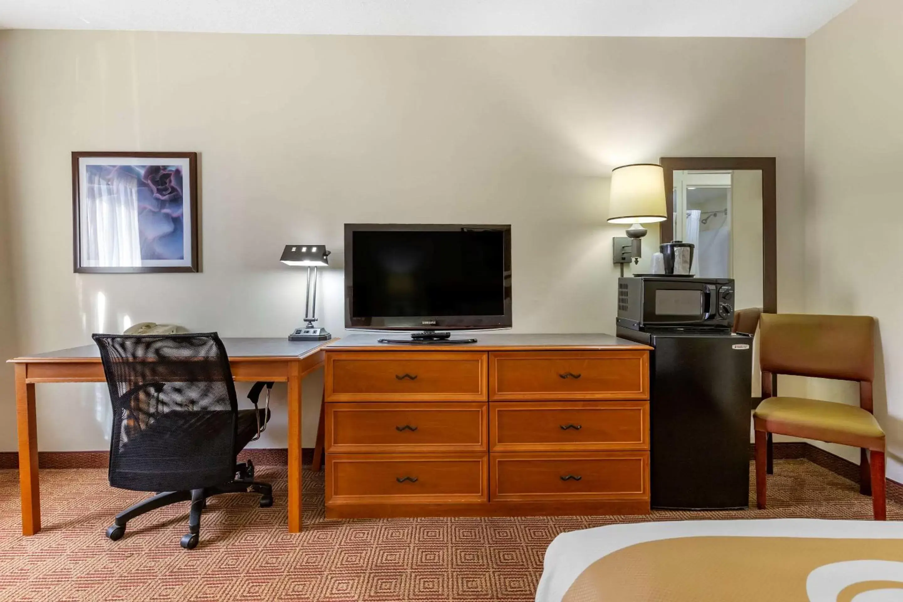 Photo of the whole room, TV/Entertainment Center in Quality Inn & Suites Raleigh Durham Airport