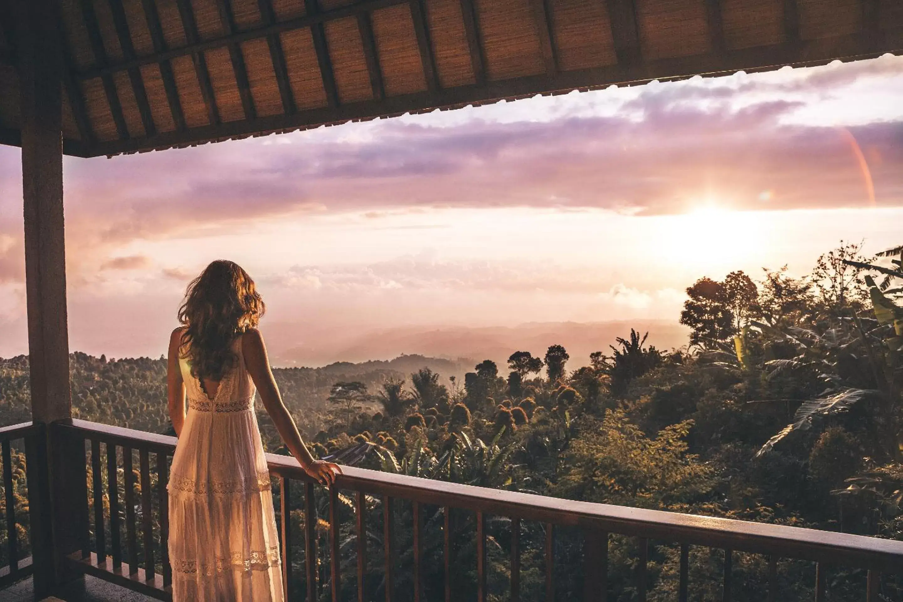 Balcony/Terrace, Sunrise/Sunset in Munduk Moding Plantation Nature Resort & Spa