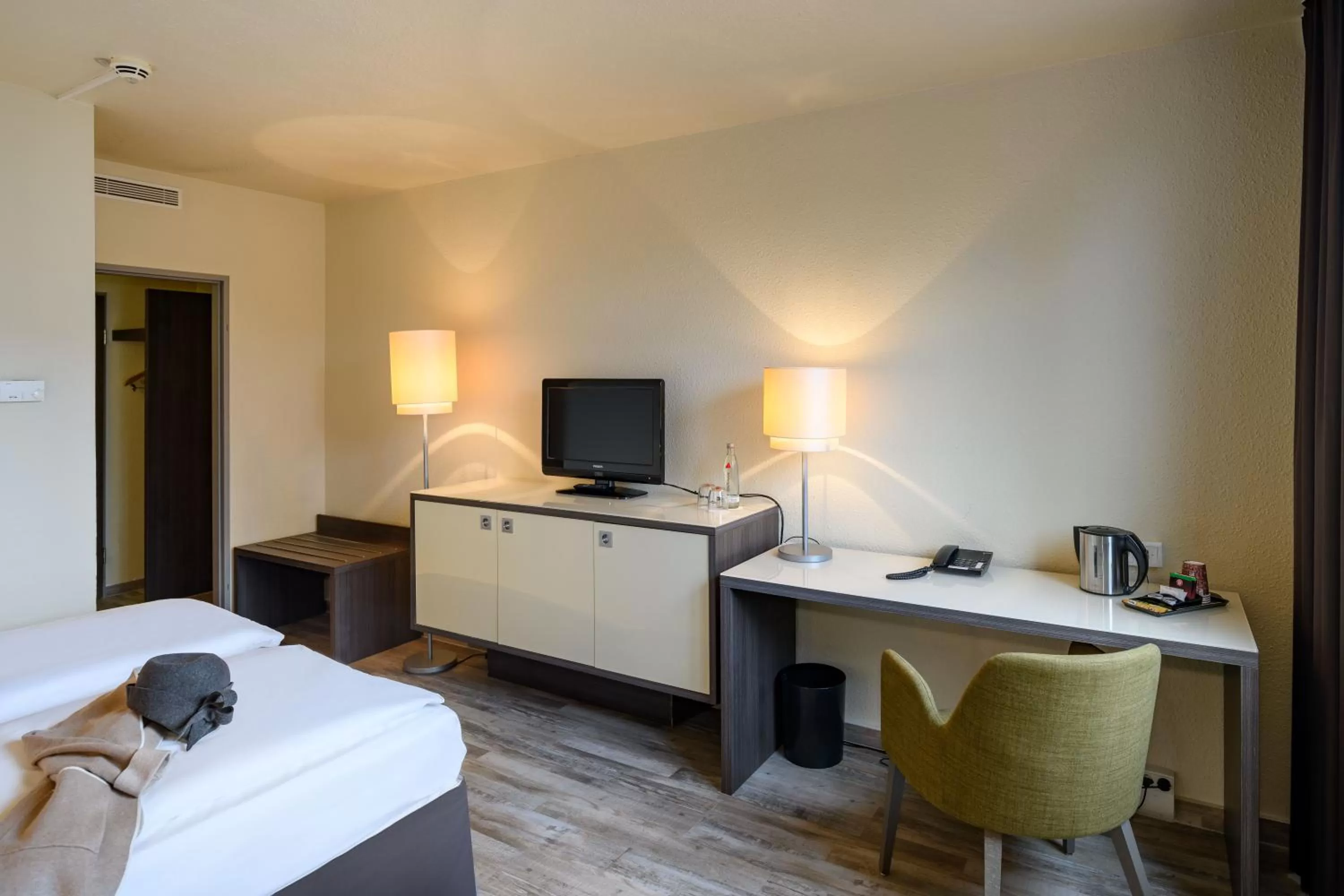 Decorative detail, Bed in Mercure Hotel Köln West