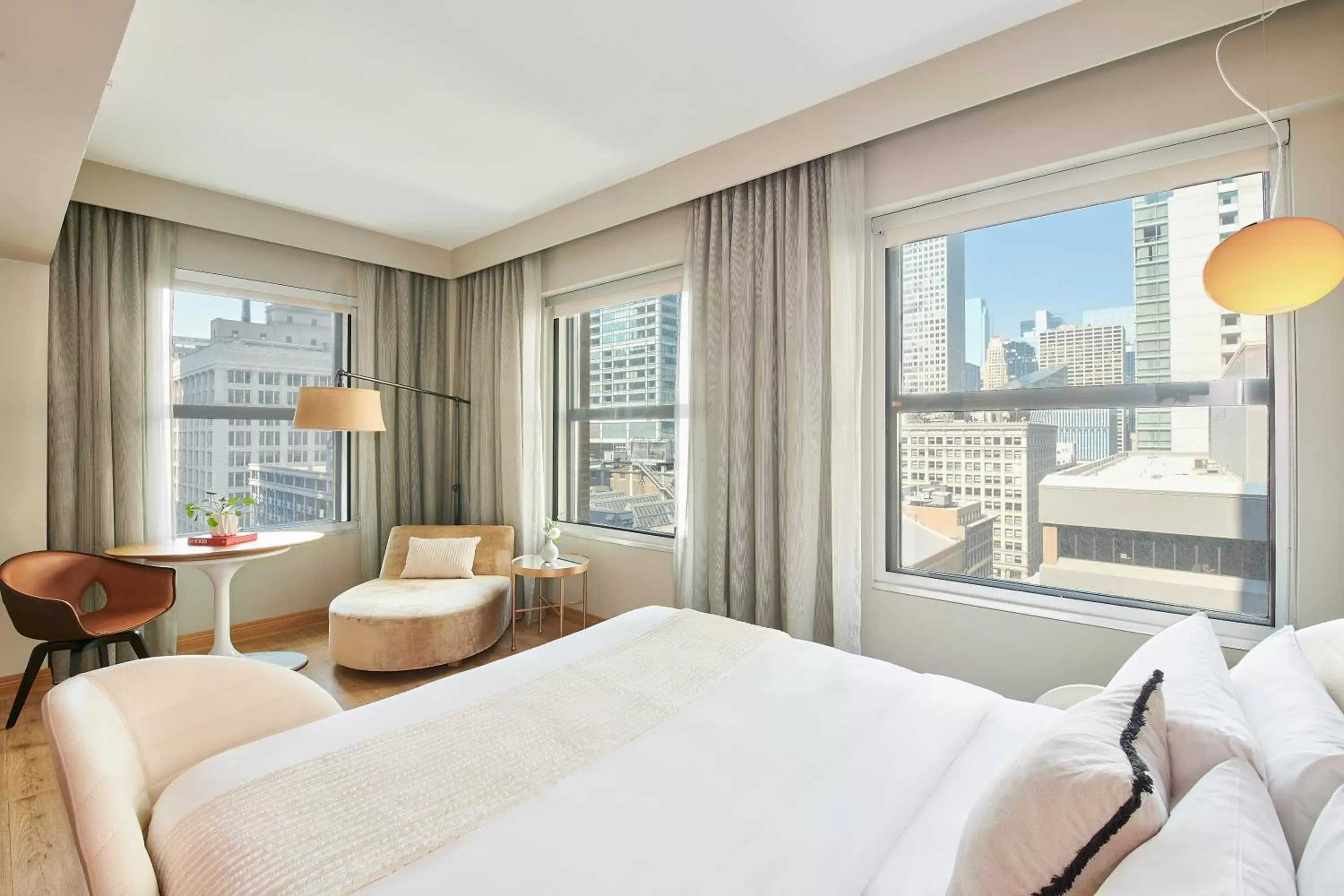 Bed, View in Virgin Hotels Chicago