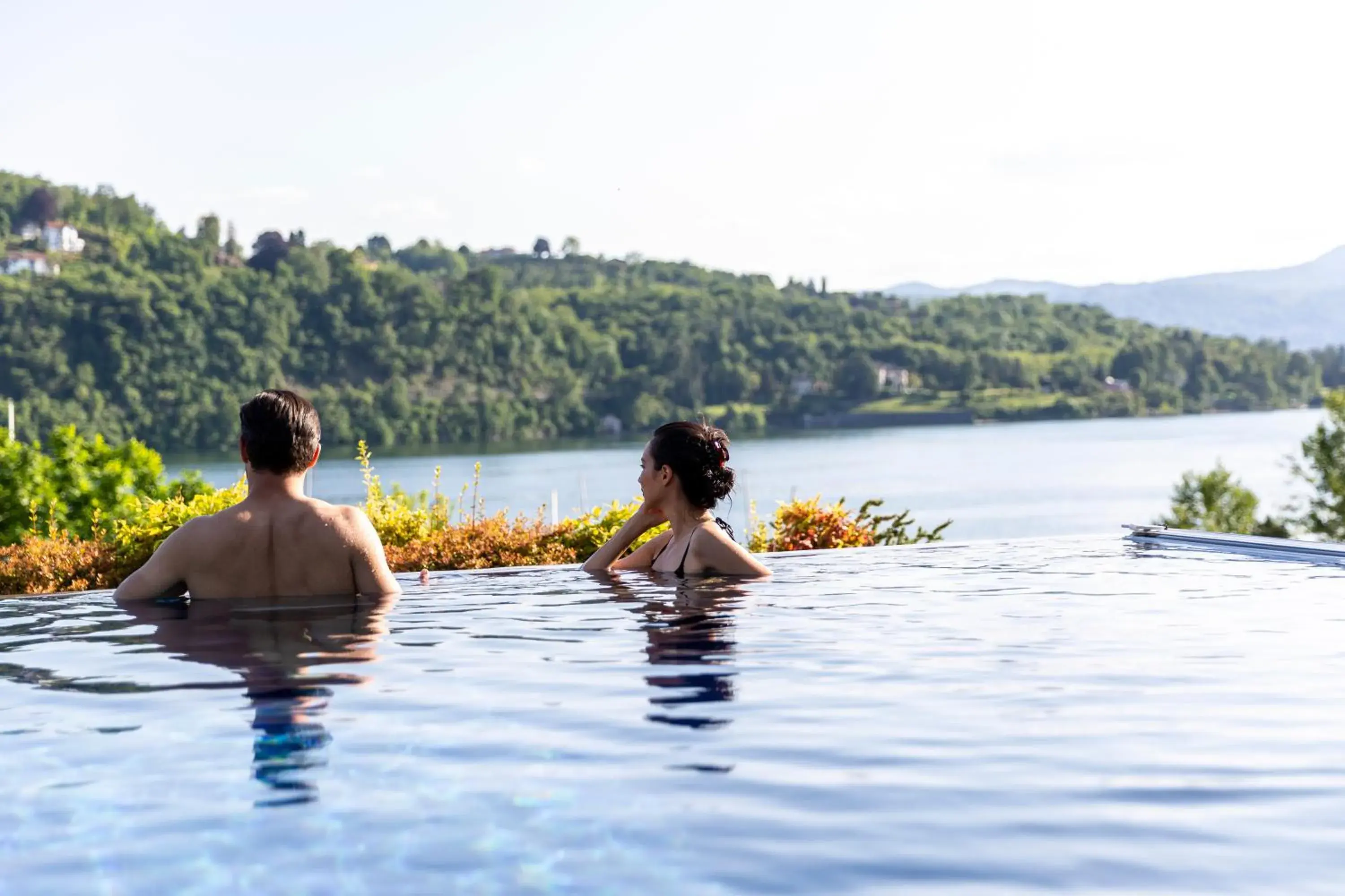 Lake view, Swimming Pool in Hotel de Charme Laveno