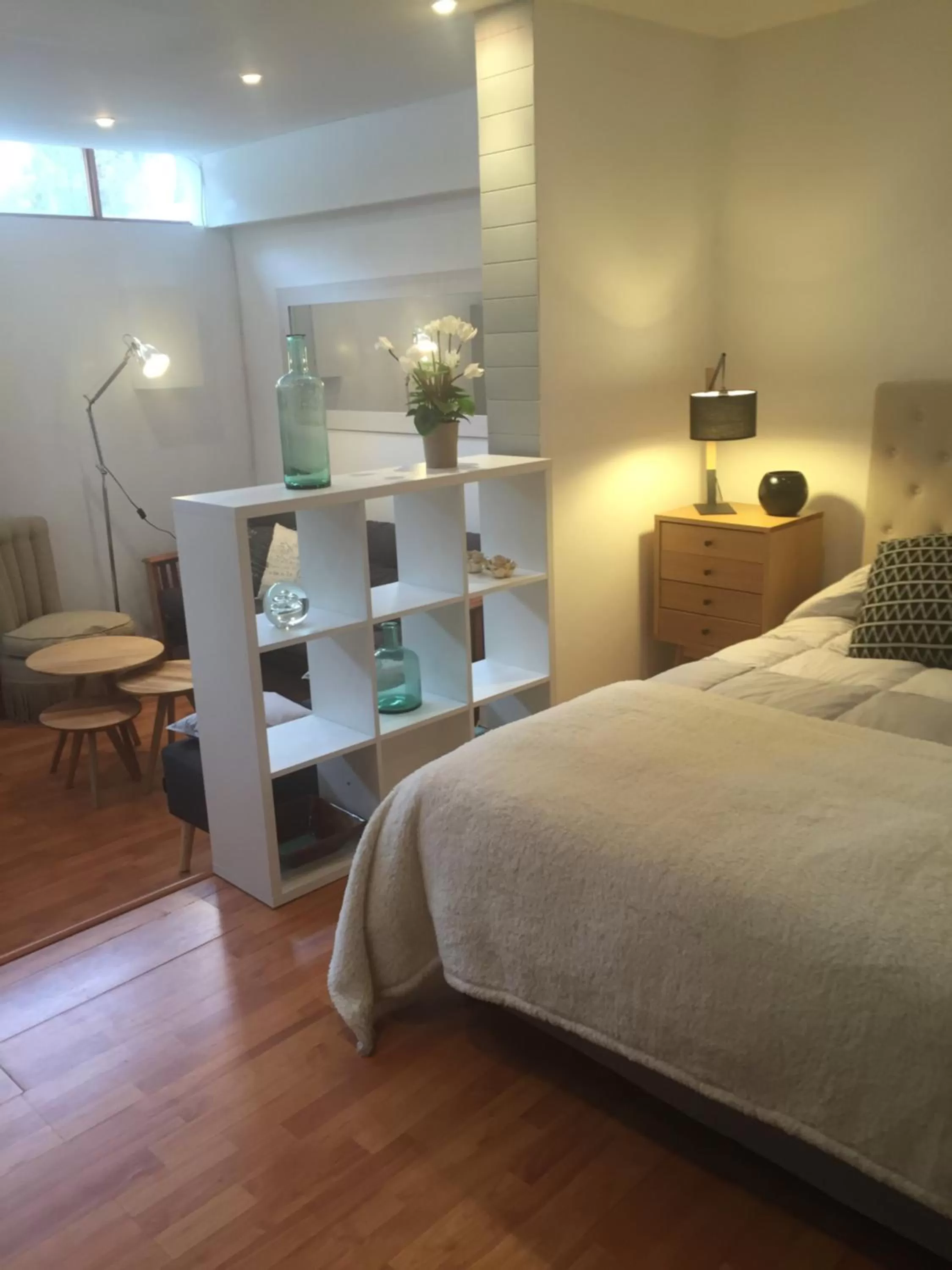 Bedroom, Bed in Rent apart Las Condes