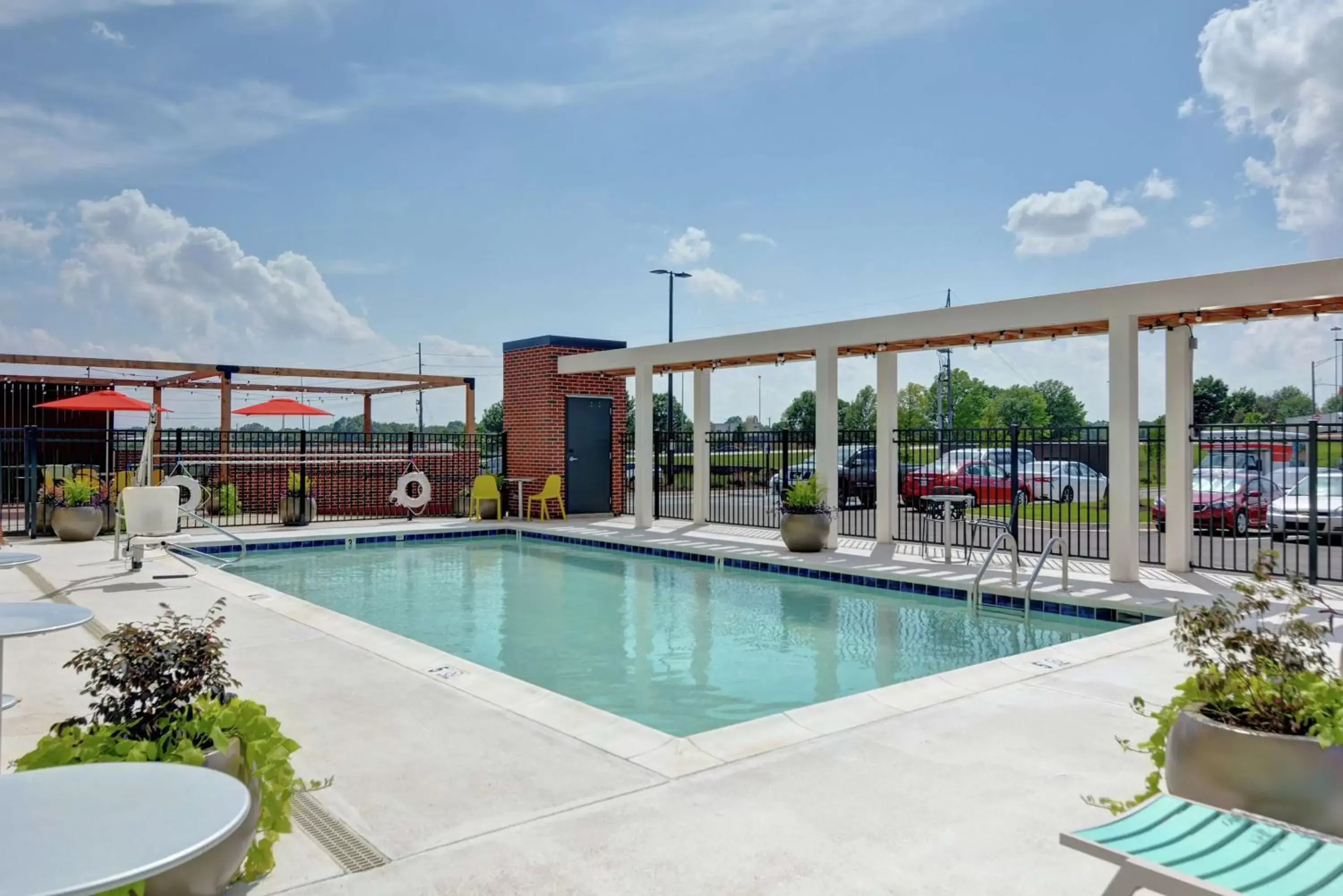 Pool view, Swimming Pool in Home2 Suites By Hilton Madison Huntsville Airport