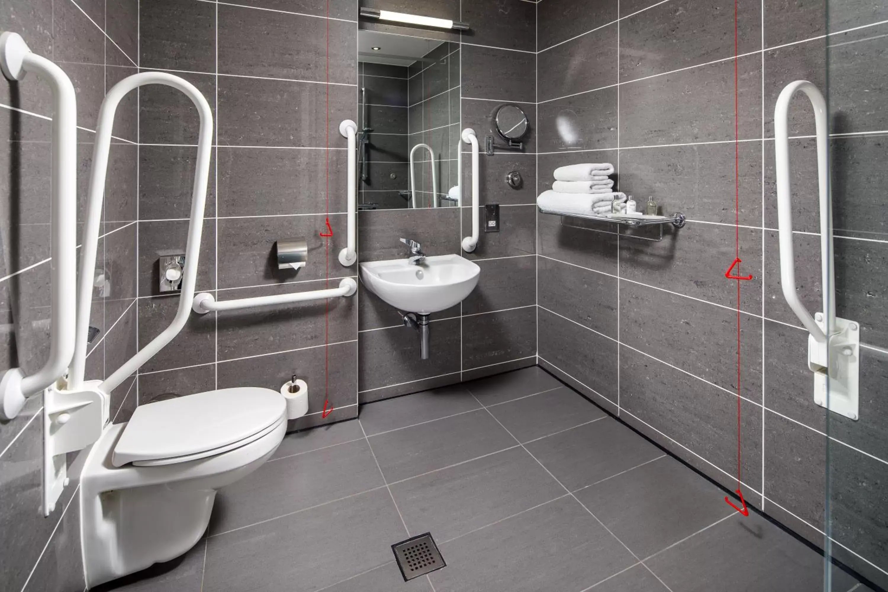 acessibility, Bathroom in Radisson Blu Hotel, Cardiff