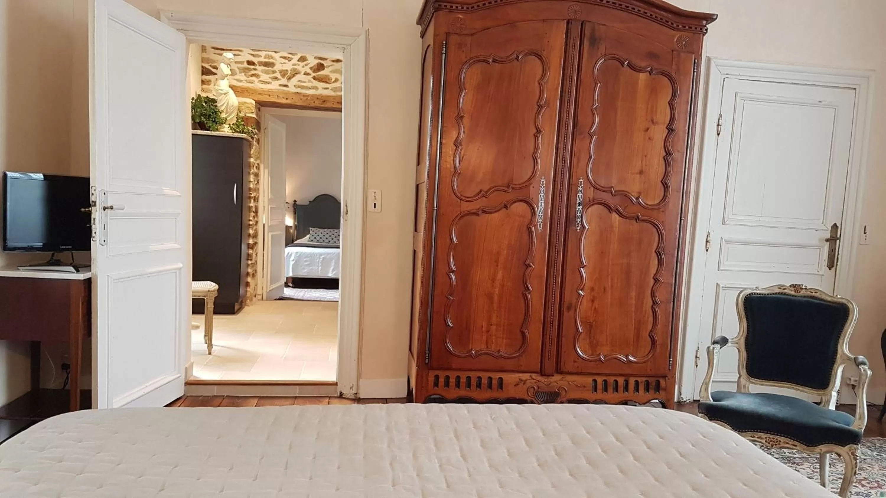 Bedroom, Bed in Le Manoir de la Bigotière