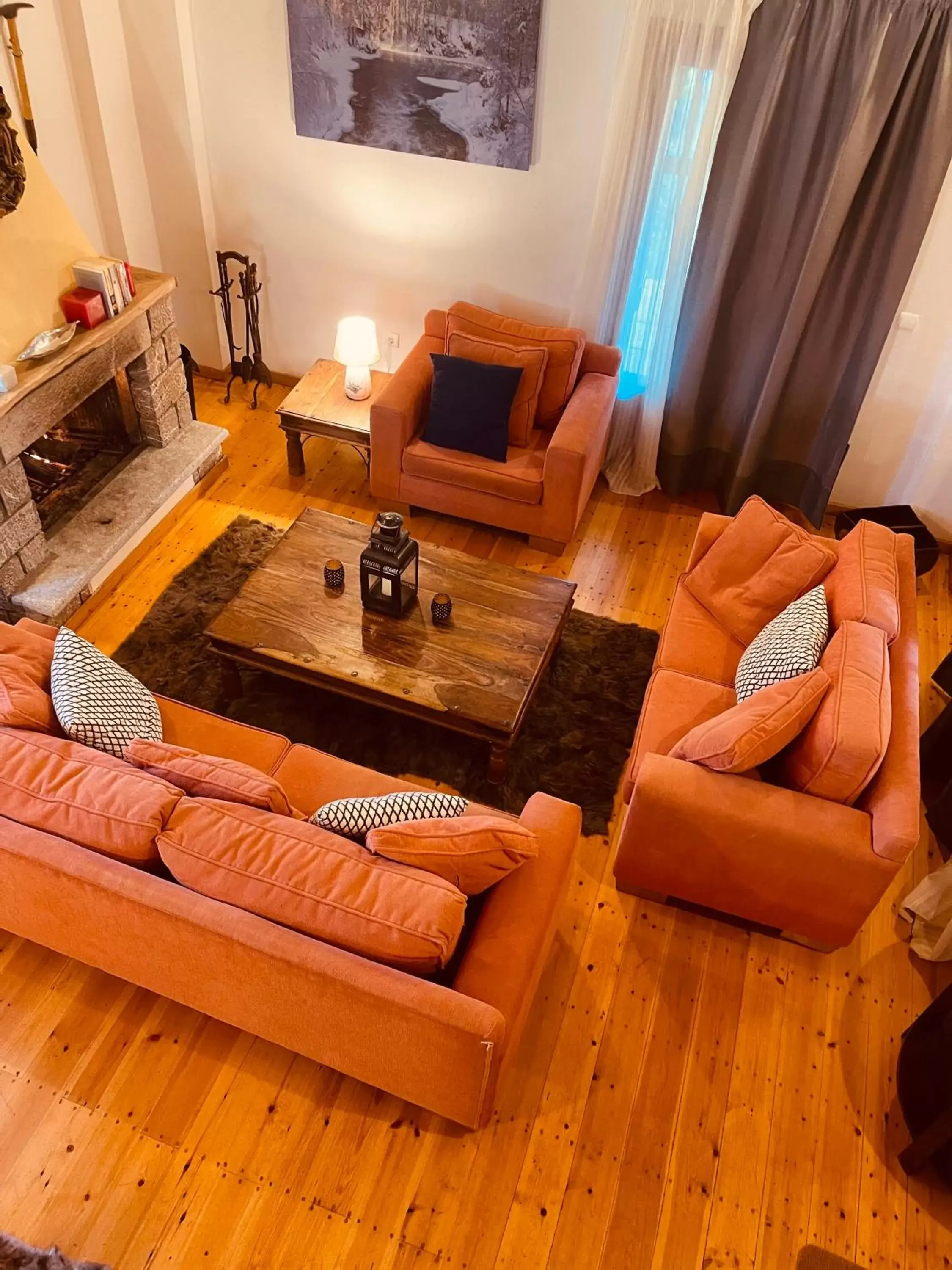 Living room, Seating Area in Parnassos Snow Hill Chalet