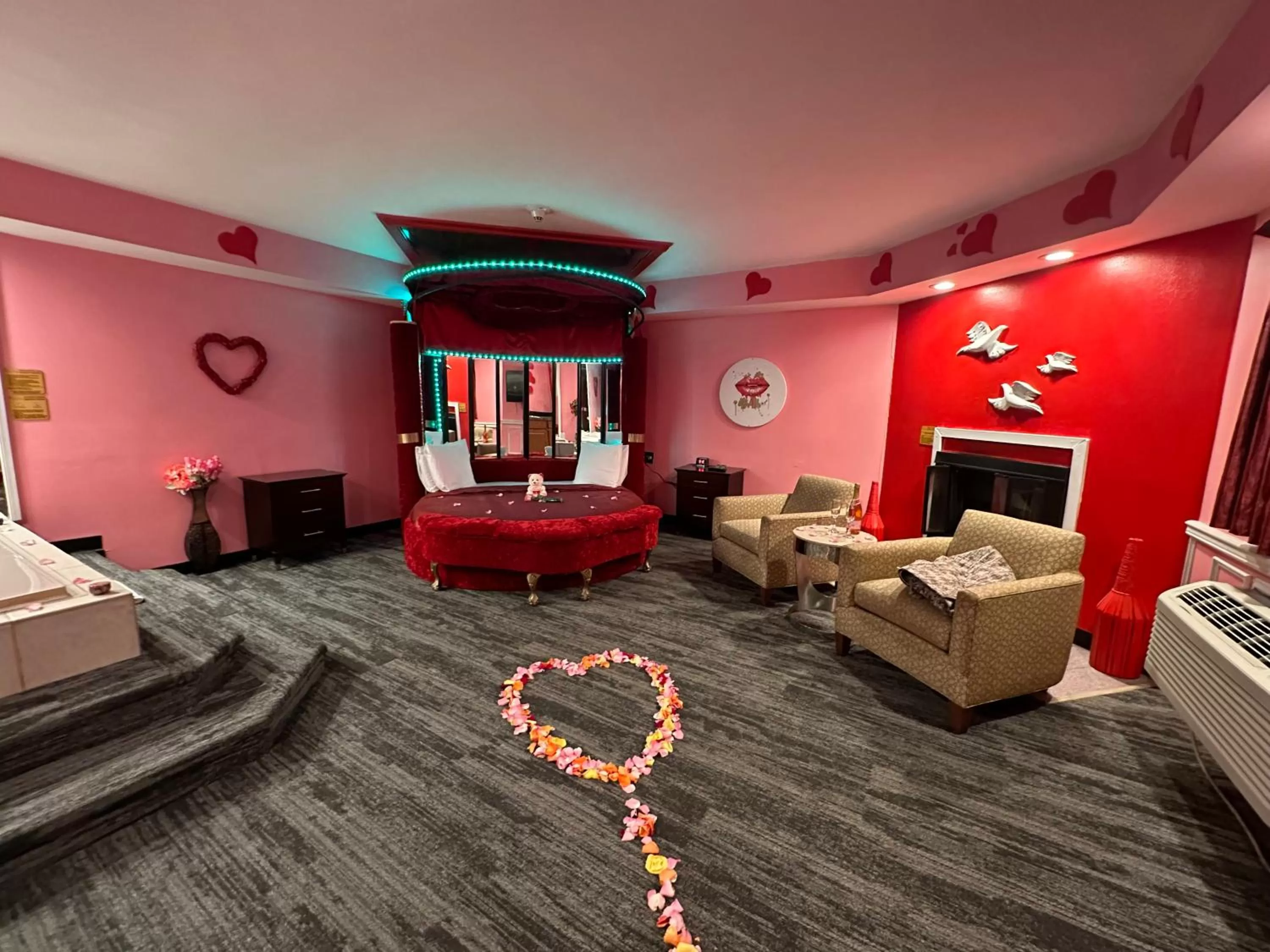 Living room in Inn of the Dove - Romantic Luxury Suites with Jacuzzi & Seasonal Fireplace at Harrisburg-Hershey-Philadelphia, PA