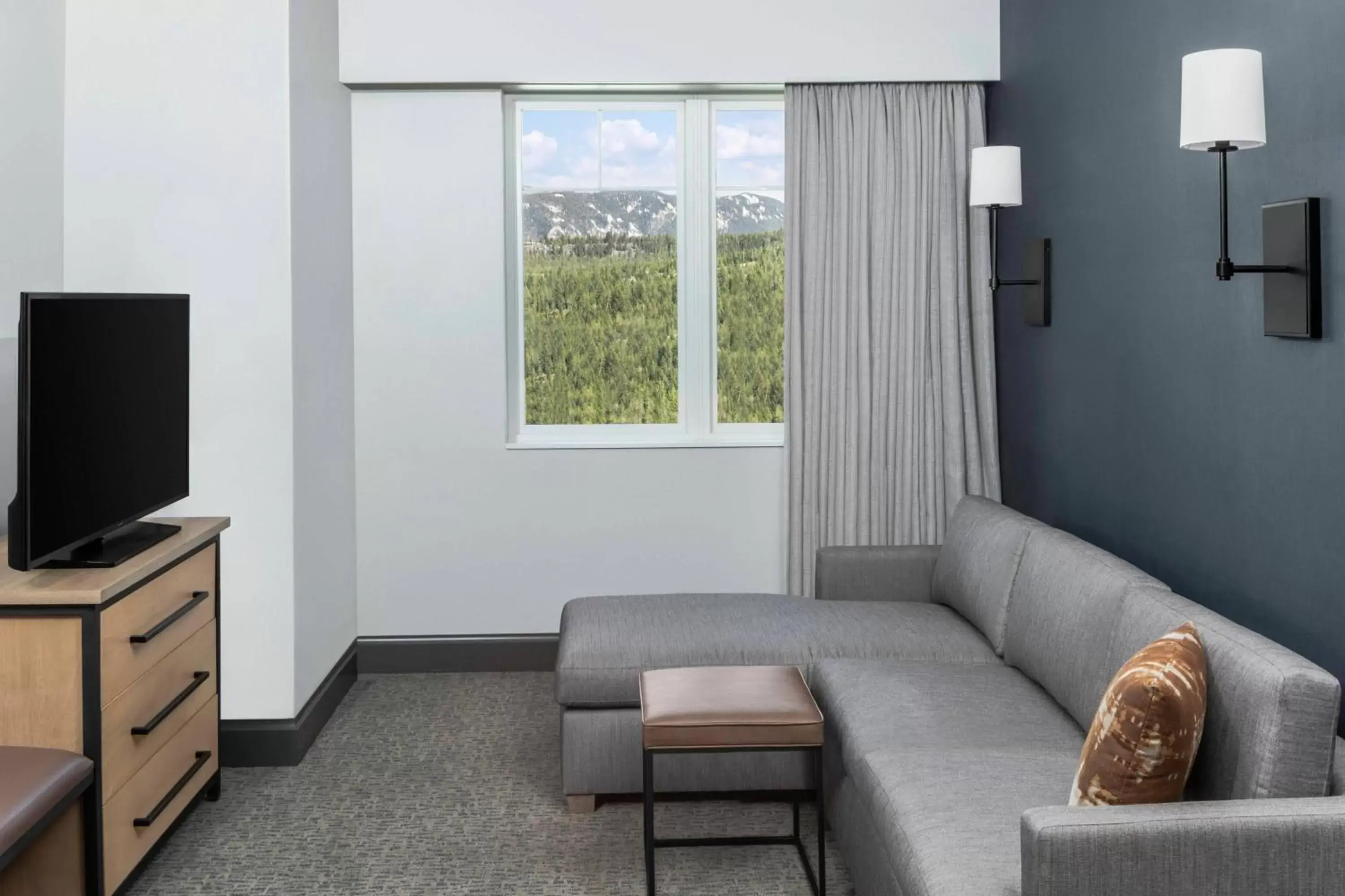 Living room, Seating Area in Residence Inn by Marriott Big Sky/The Wilson Hotel