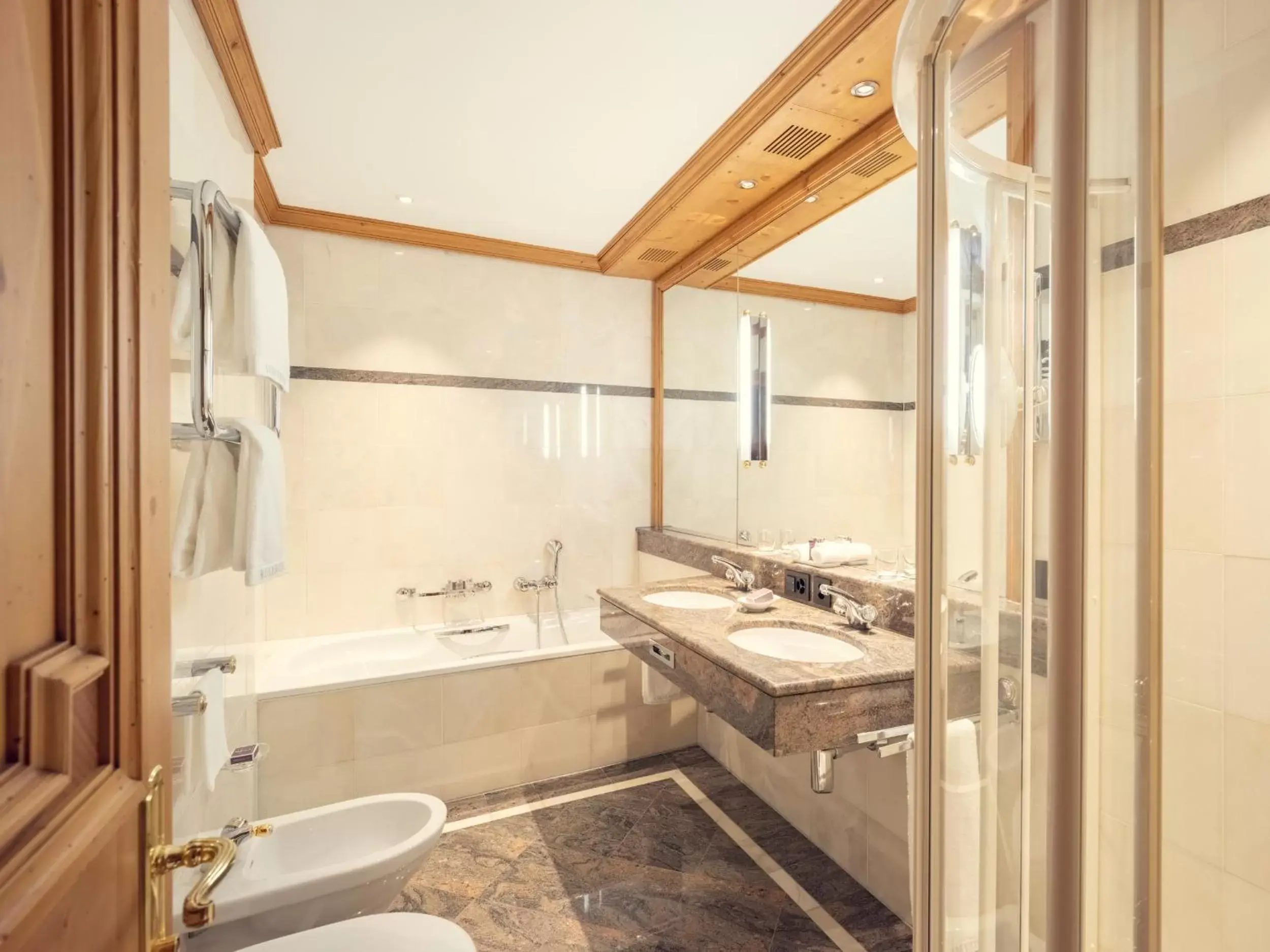 Shower, Bathroom in Kulm Hotel St. Moritz