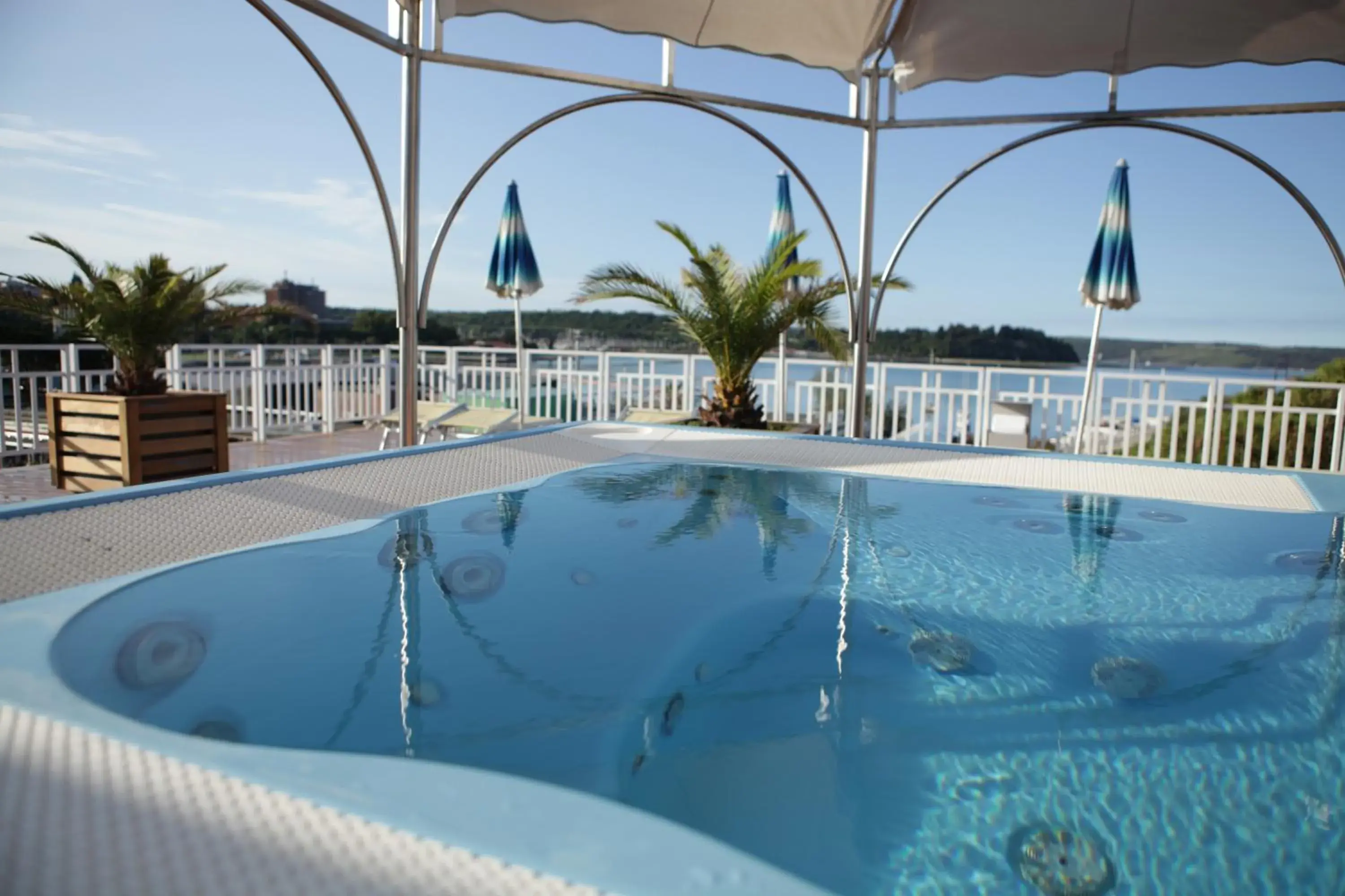 Balcony/Terrace, Swimming Pool in Grand Hotel Portoroz 4* superior  Terme & Wellness LifeClass