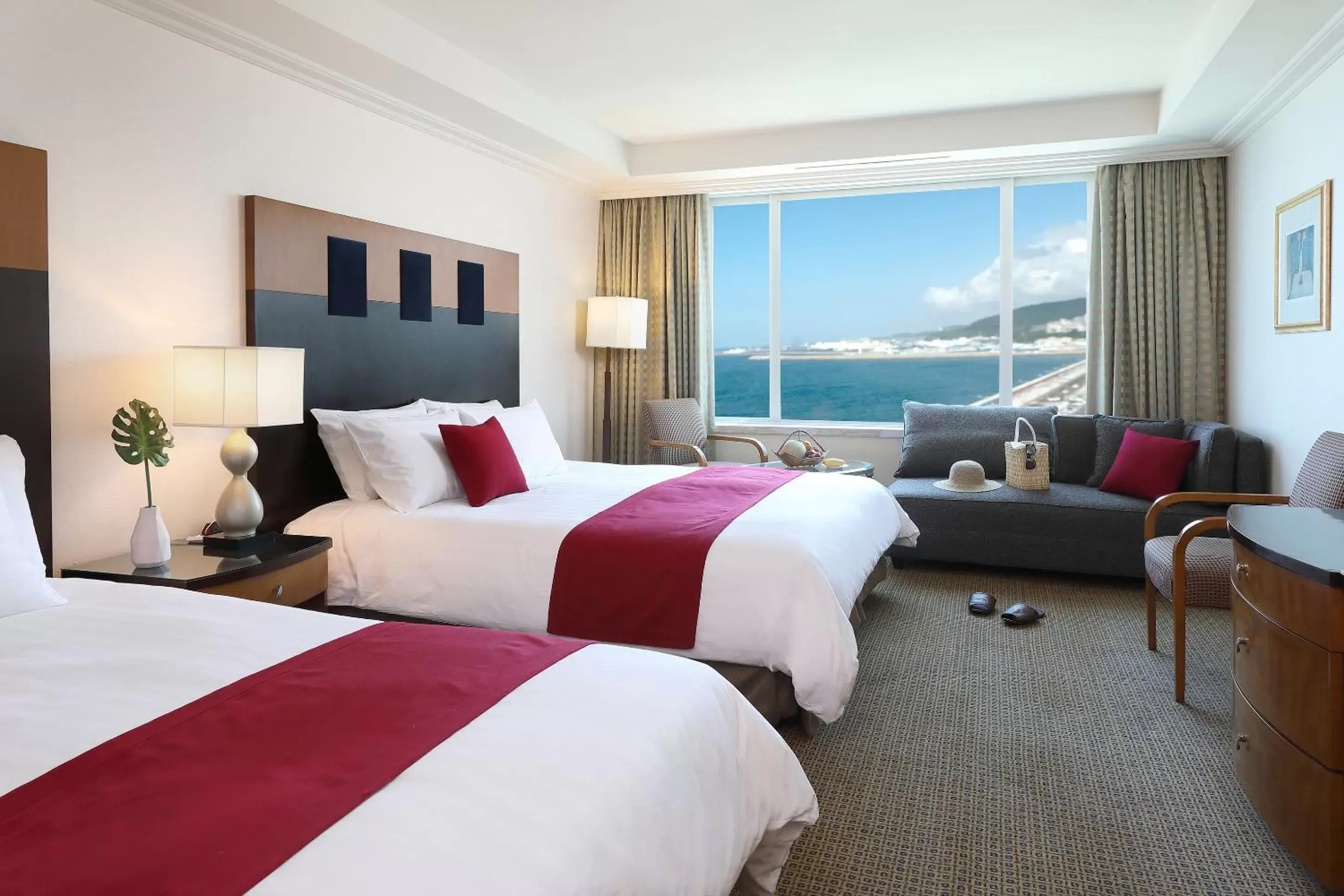 Harbor Family Twin Room with Harbor View - 2 Double in Ramada Plaza by Wyndham Jeju Ocean Front Harbor Family Twin Room with Harbor View - 2 Double in Ramada Plaza by Wyndham Jeju Ocean Front
