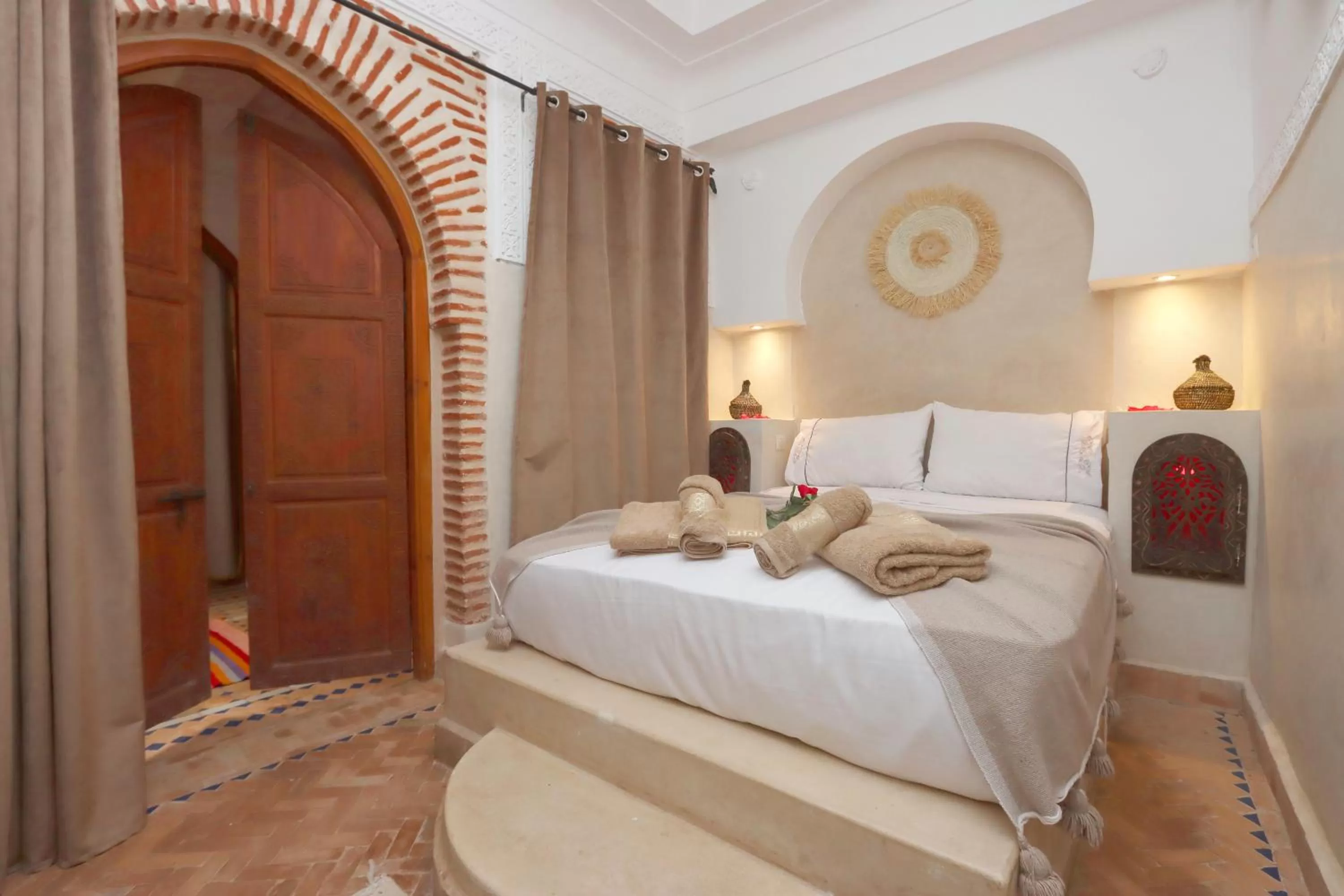 Bed in Riad Venezia