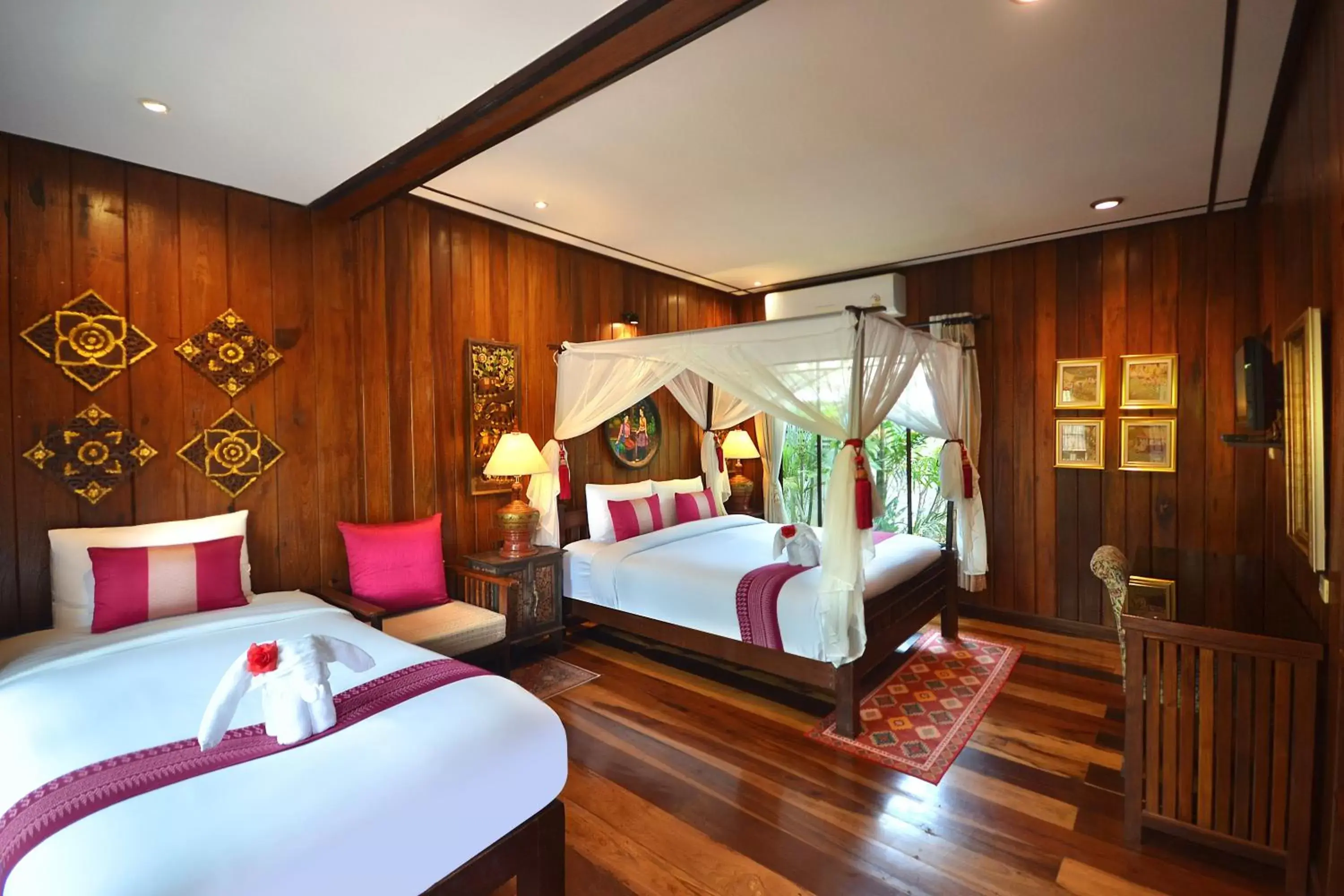 Decorative detail, Bed in Thai Thai Sukhothai Resort