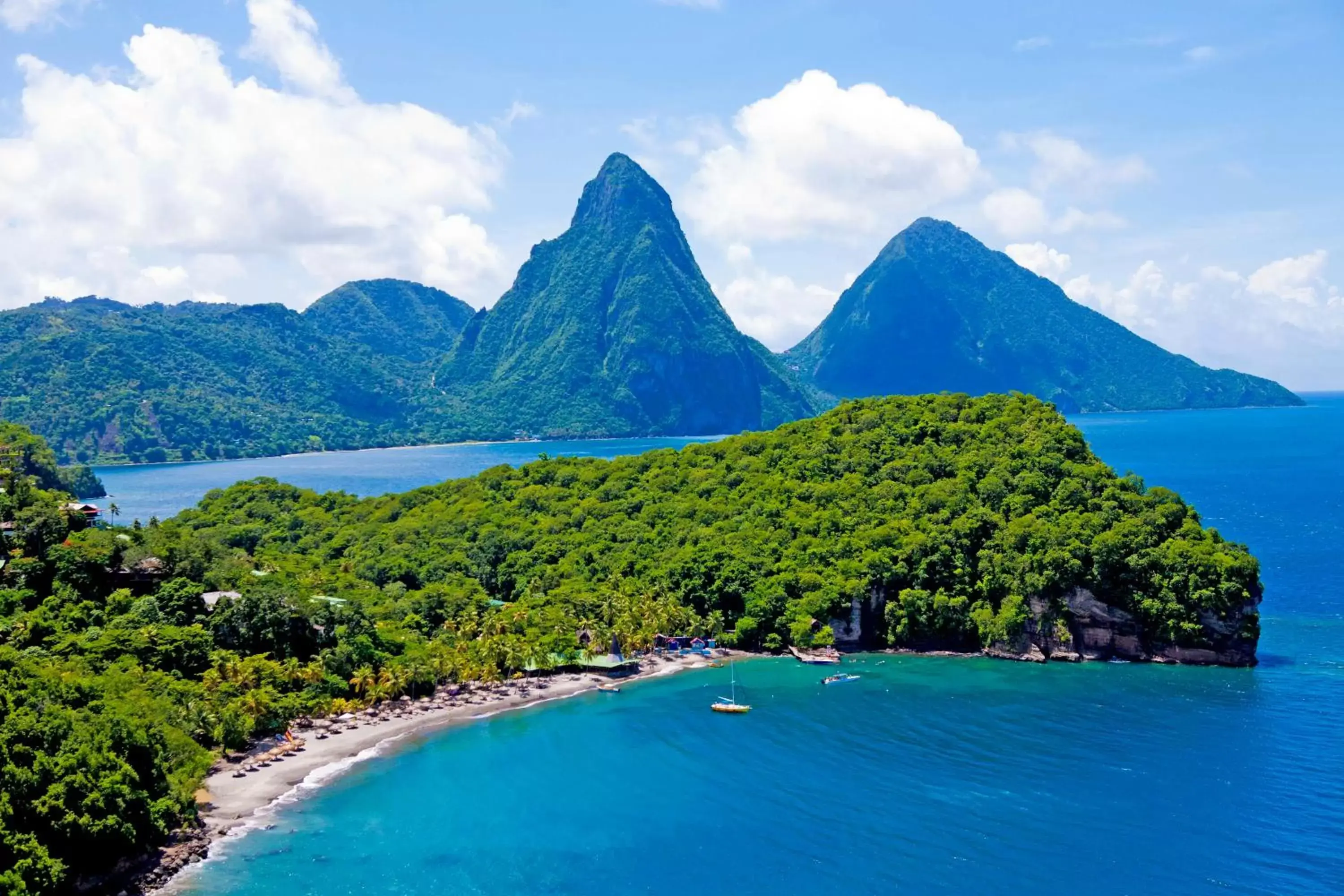 Bird's eye view, Bird's-eye View in Anse Chastanet Resort