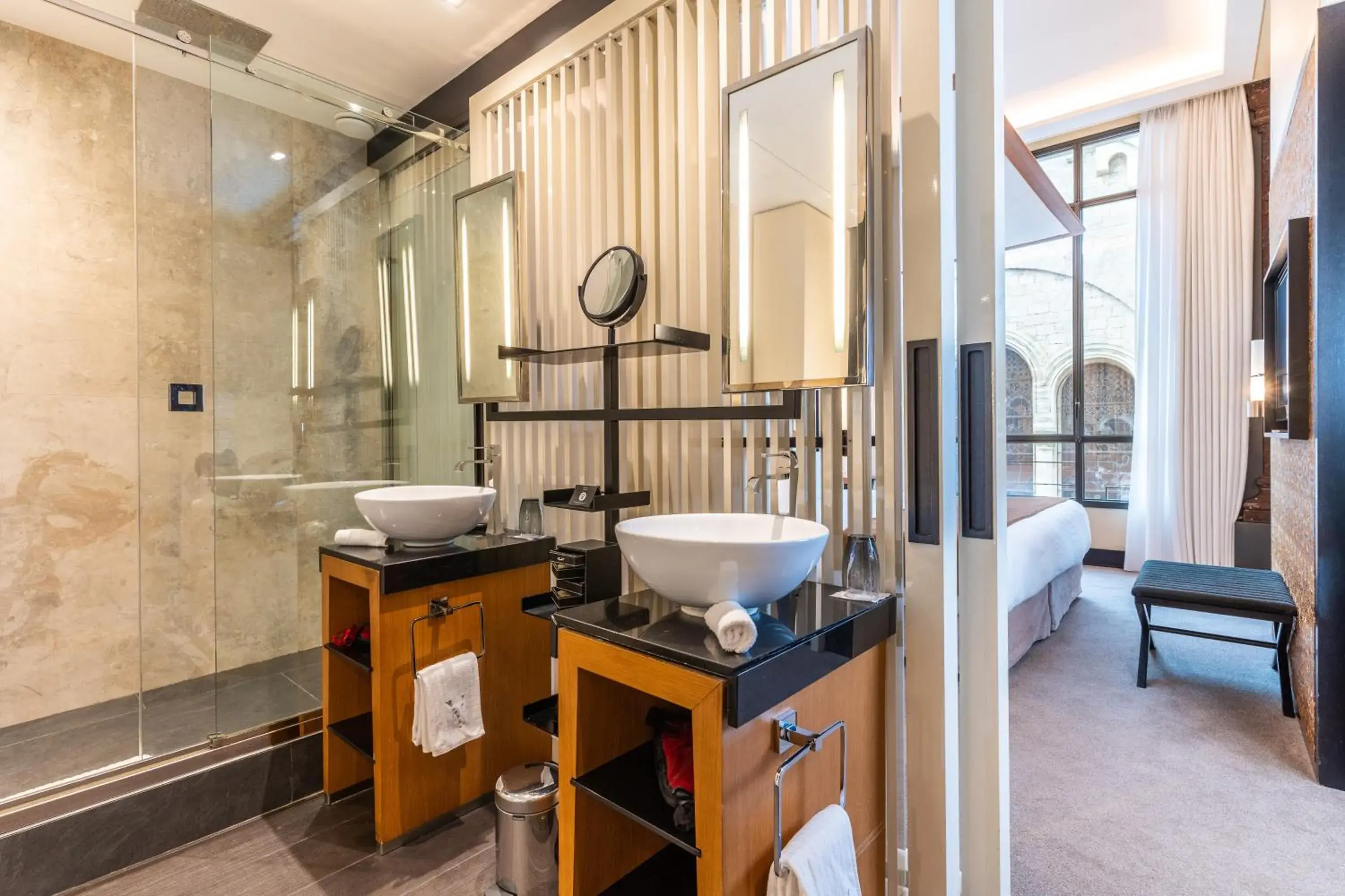 Shower, Bathroom in Five Seas Hotel Cannes, a Member of Design Hotels