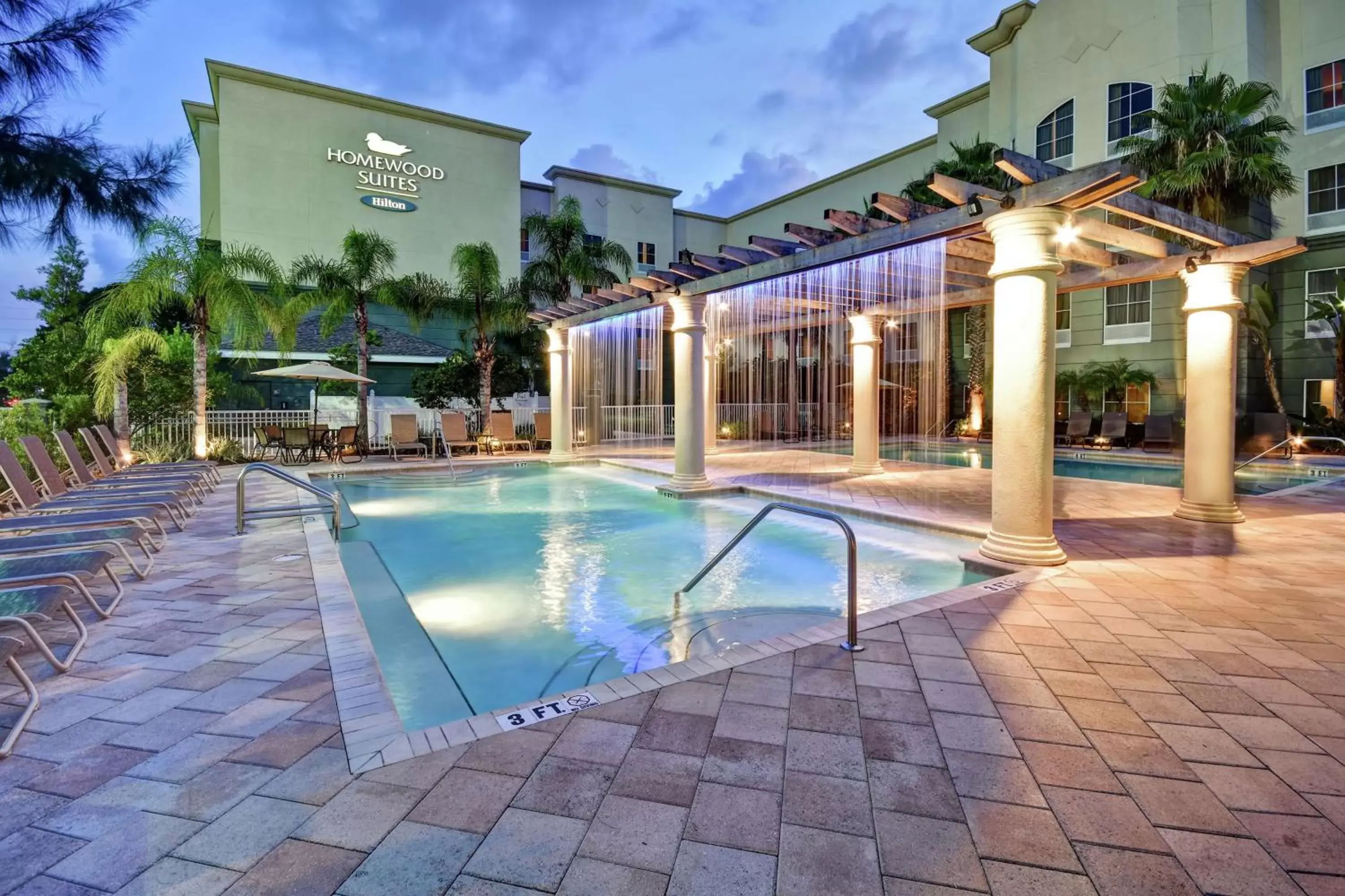 Patio, Swimming Pool in Homewood Suites by Hilton Tampa-Port Richey