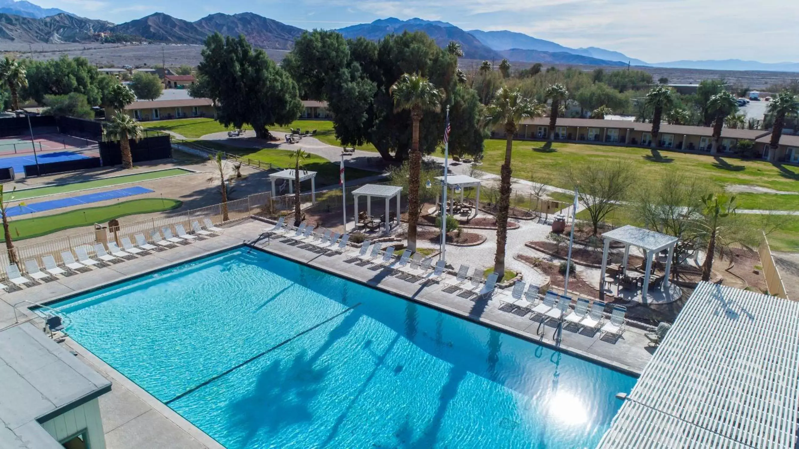 Bird's eye view, Pool View in The Ranch At Death Valley