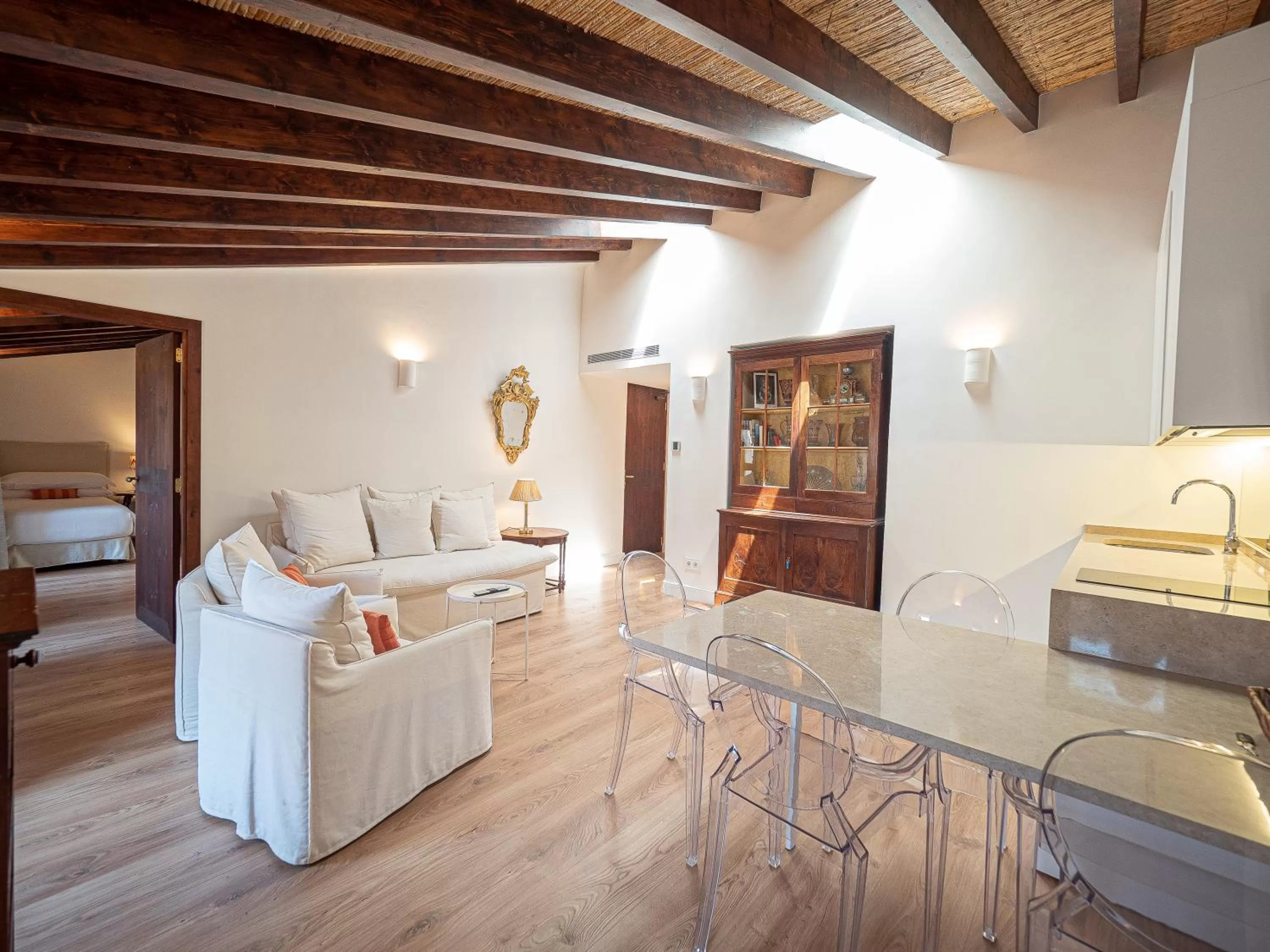 Kitchen or kitchenette in Ca'n Puig de Sòller