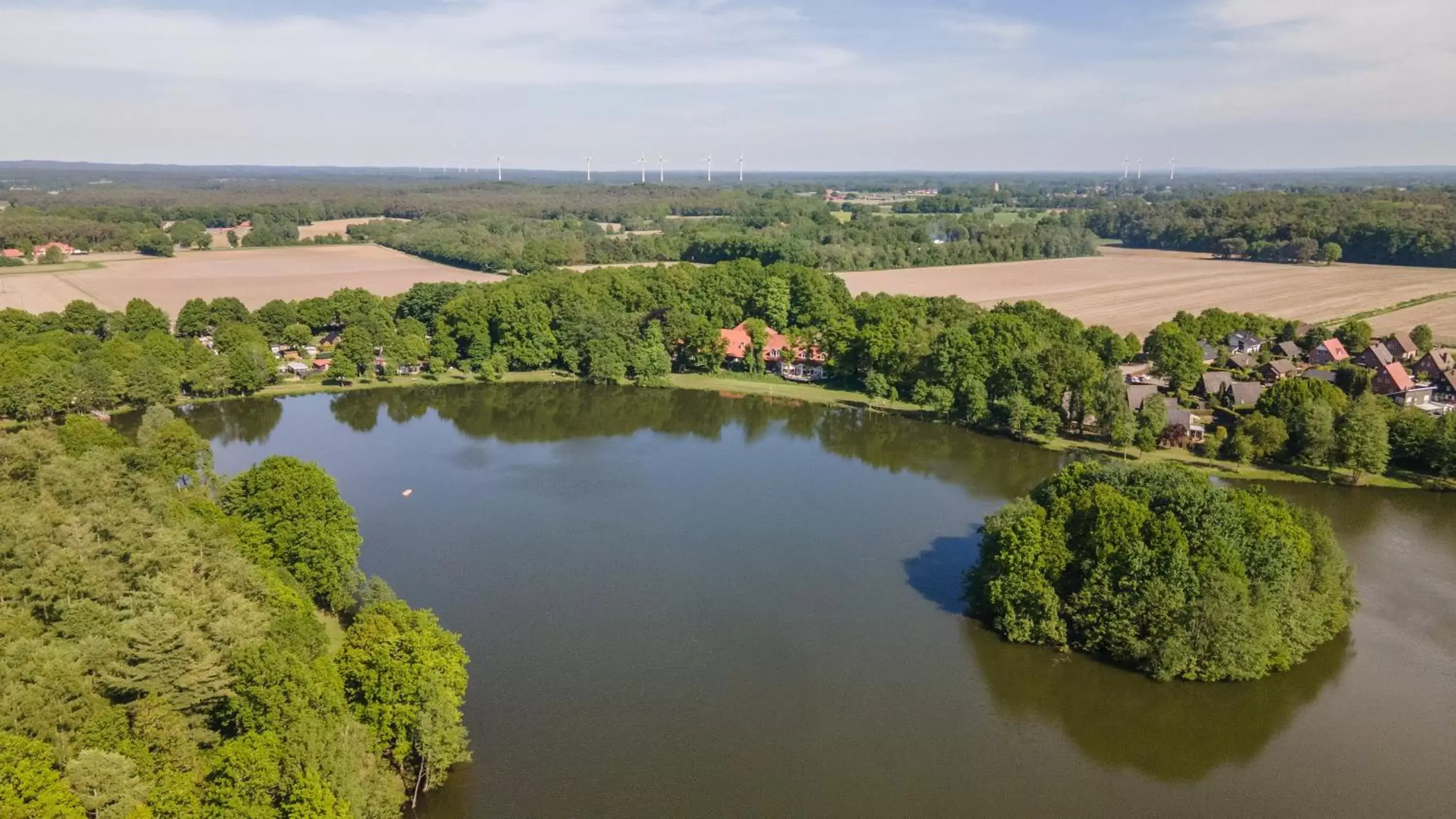 Bird's-eye View in Emsland Hotel Saller See