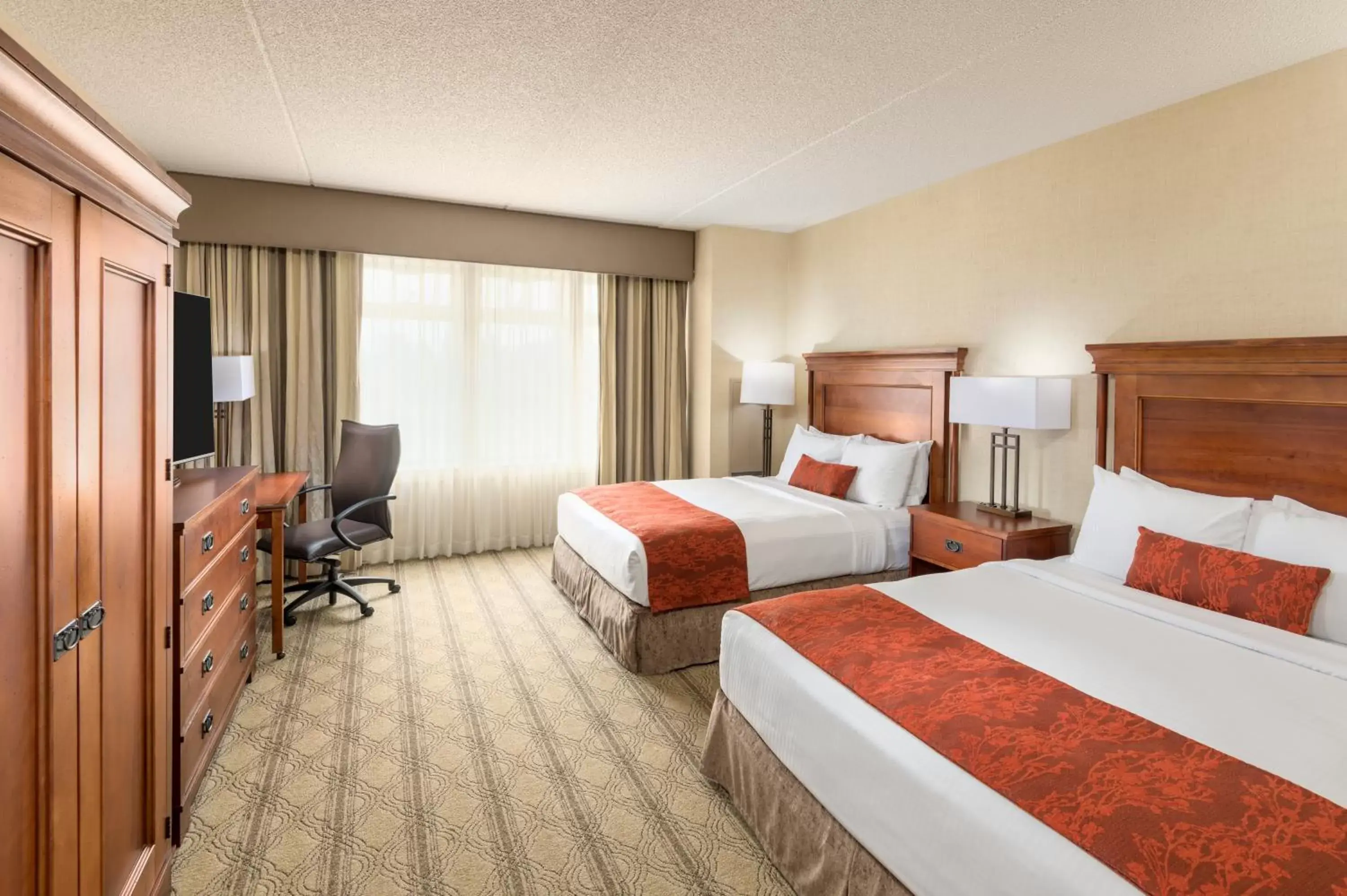 Two Queen Size Beds with Roll-in Shower in The Inn at Virginia Tech - On Campus