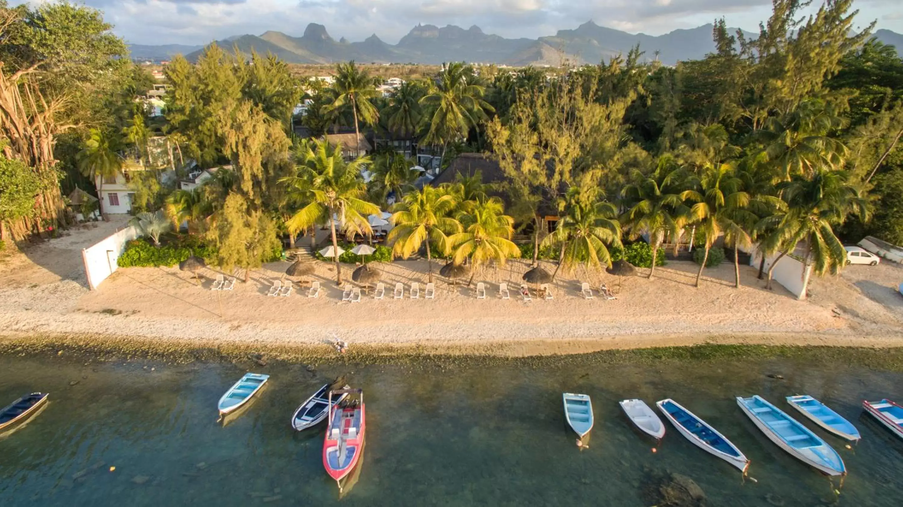 Bird's eye view, Garden View in Cocotiers Hotel – Mauritius