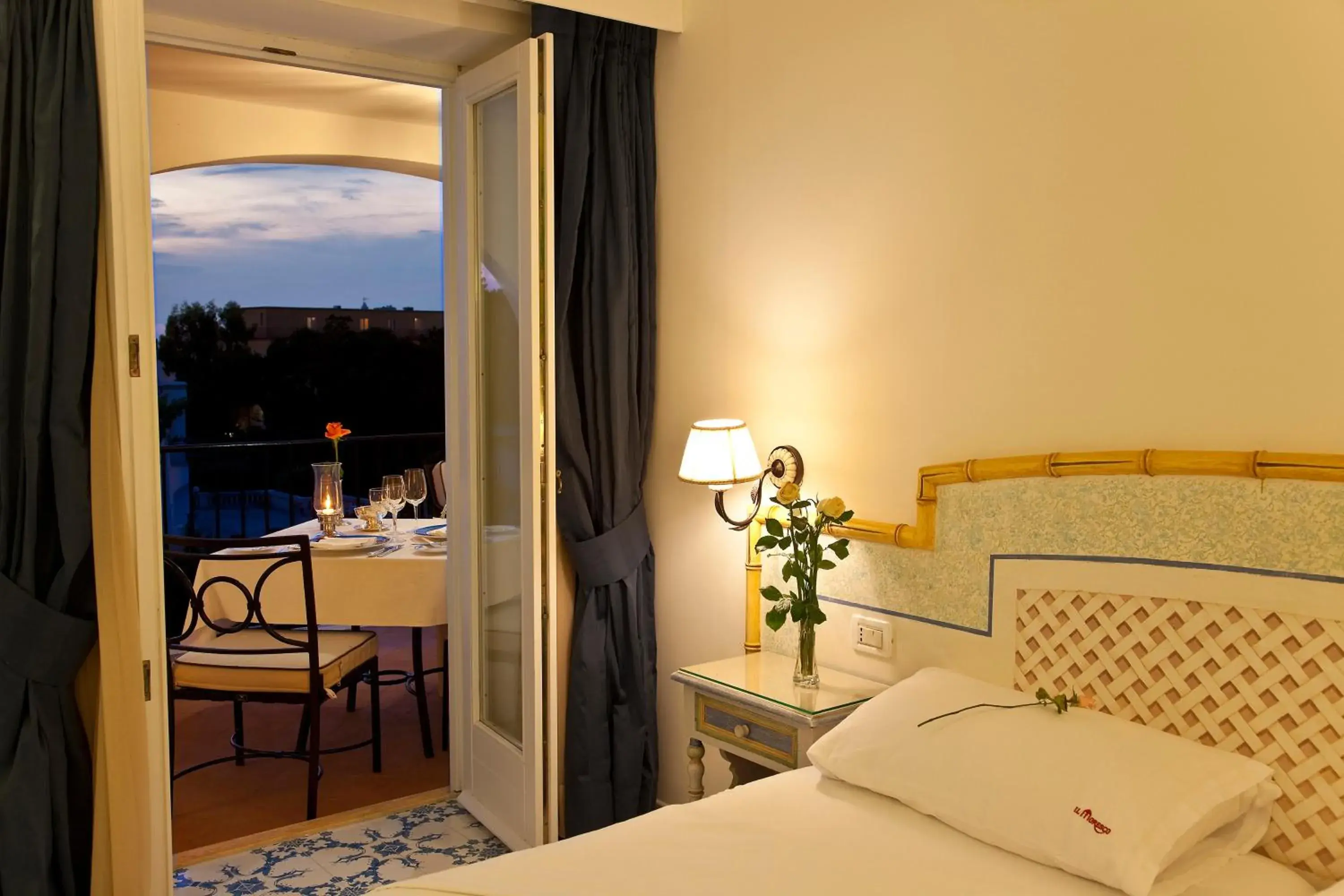 Balcony/Terrace, Bed in Grand Hotel Il Moresco