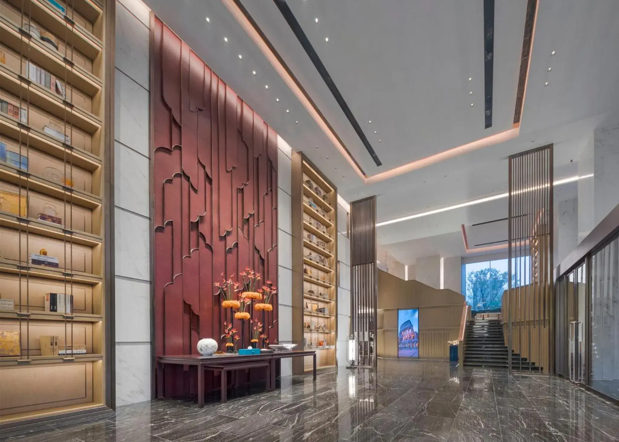 Property building, Lobby/Reception in Crowne Plaza Hangzhou Linping, an IHG Hotel