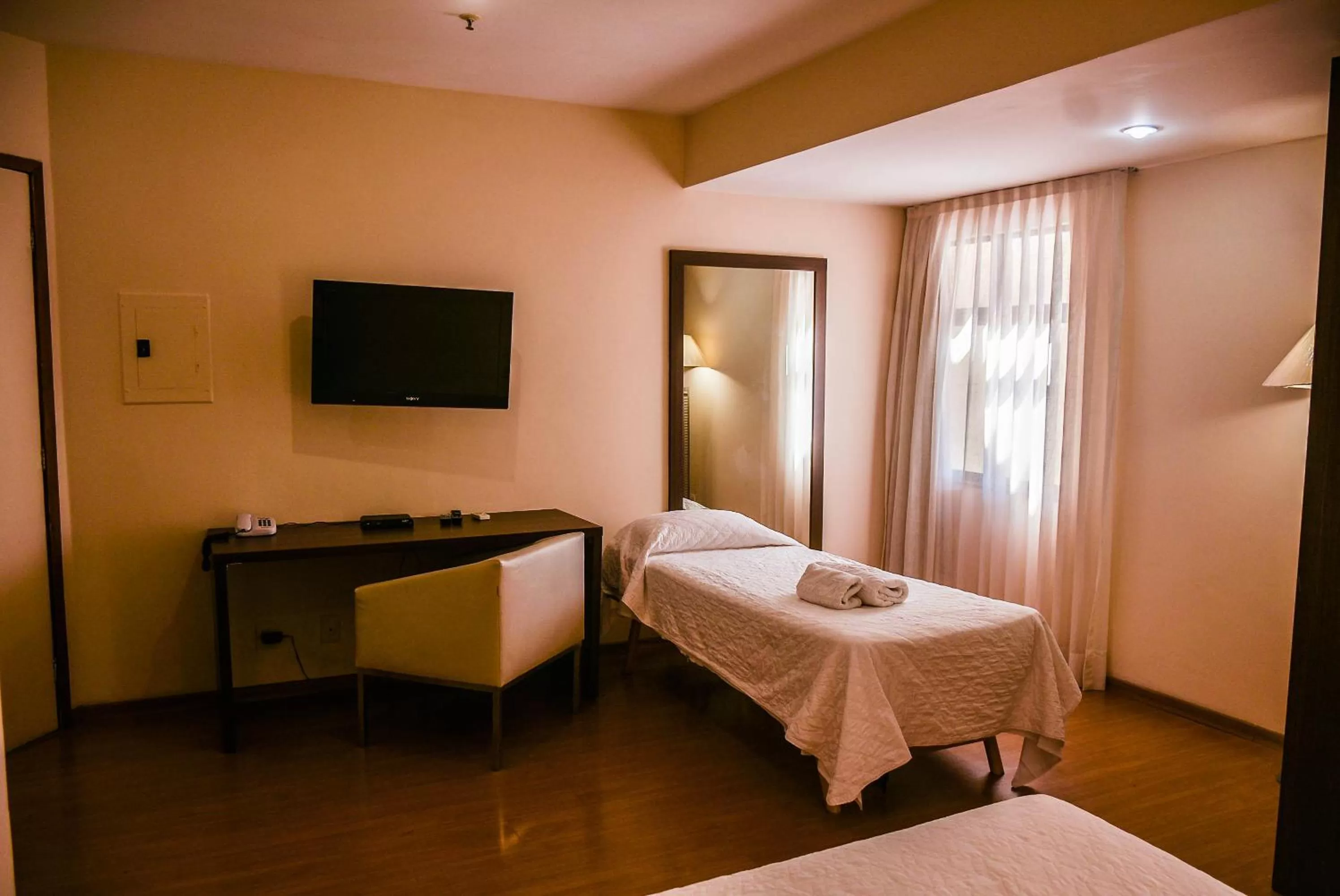 Bedroom, Bed in Mont Blanc Apart Hotel Nova Iguaçu