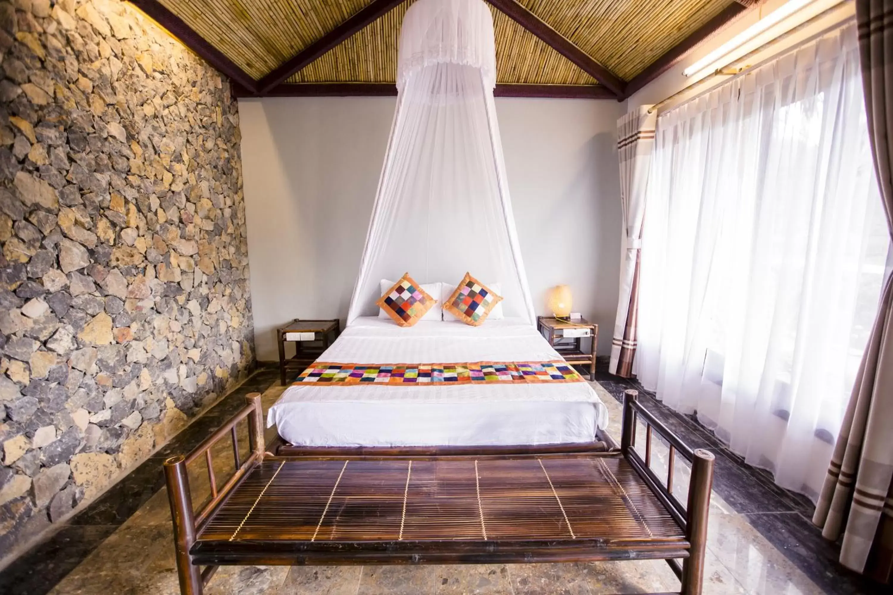 Bed in Tam Coc Rice Fields Resort Bed in Tam Coc Rice Fields Resort