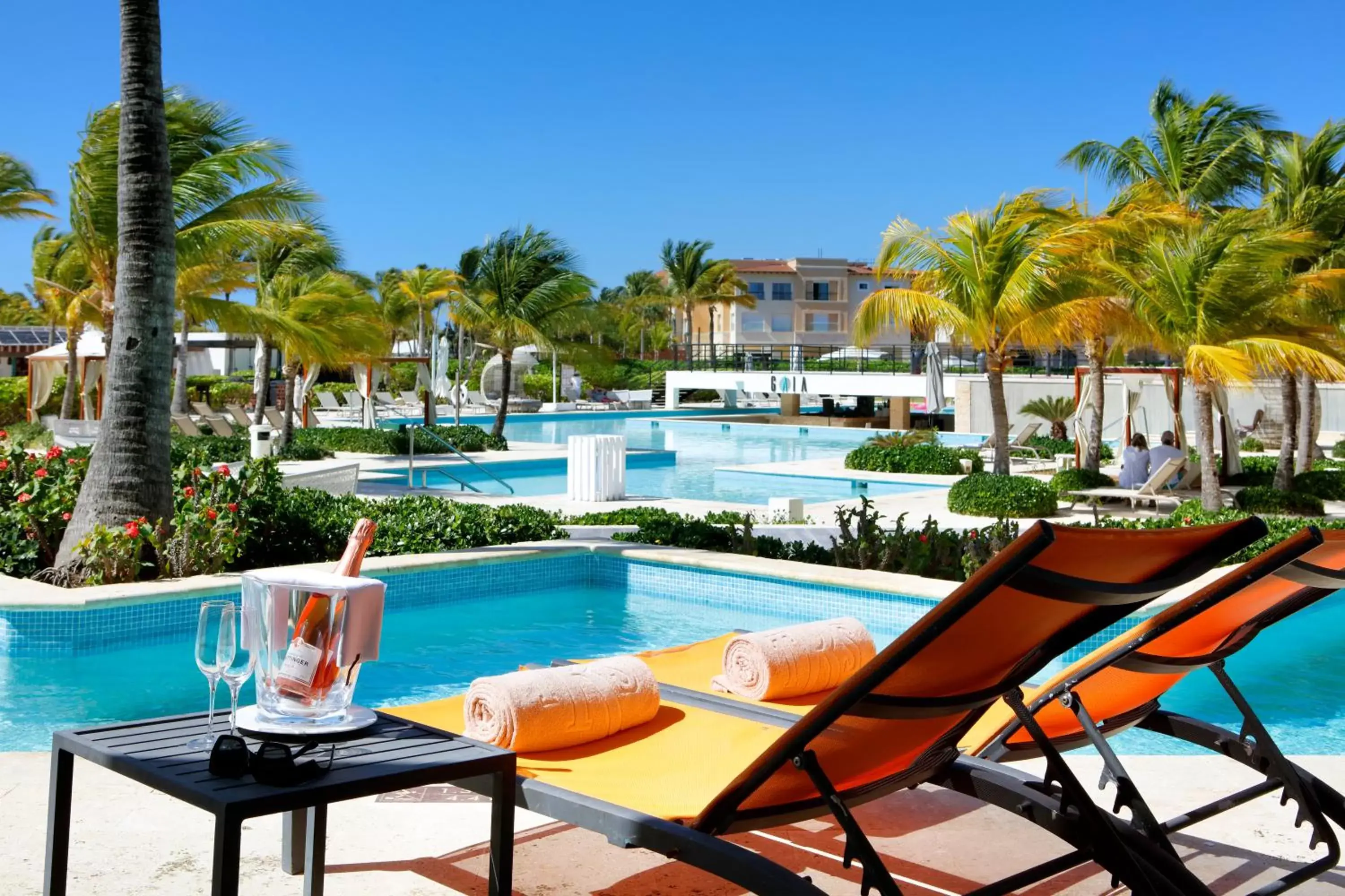 Swimming pool in TRS Cap Cana Waterfront & Marina Hotel - Adults Only - All Inclusive Swimming pool in TRS Cap Cana Waterfront & Marina Hotel - Adults Only - All Inclusive