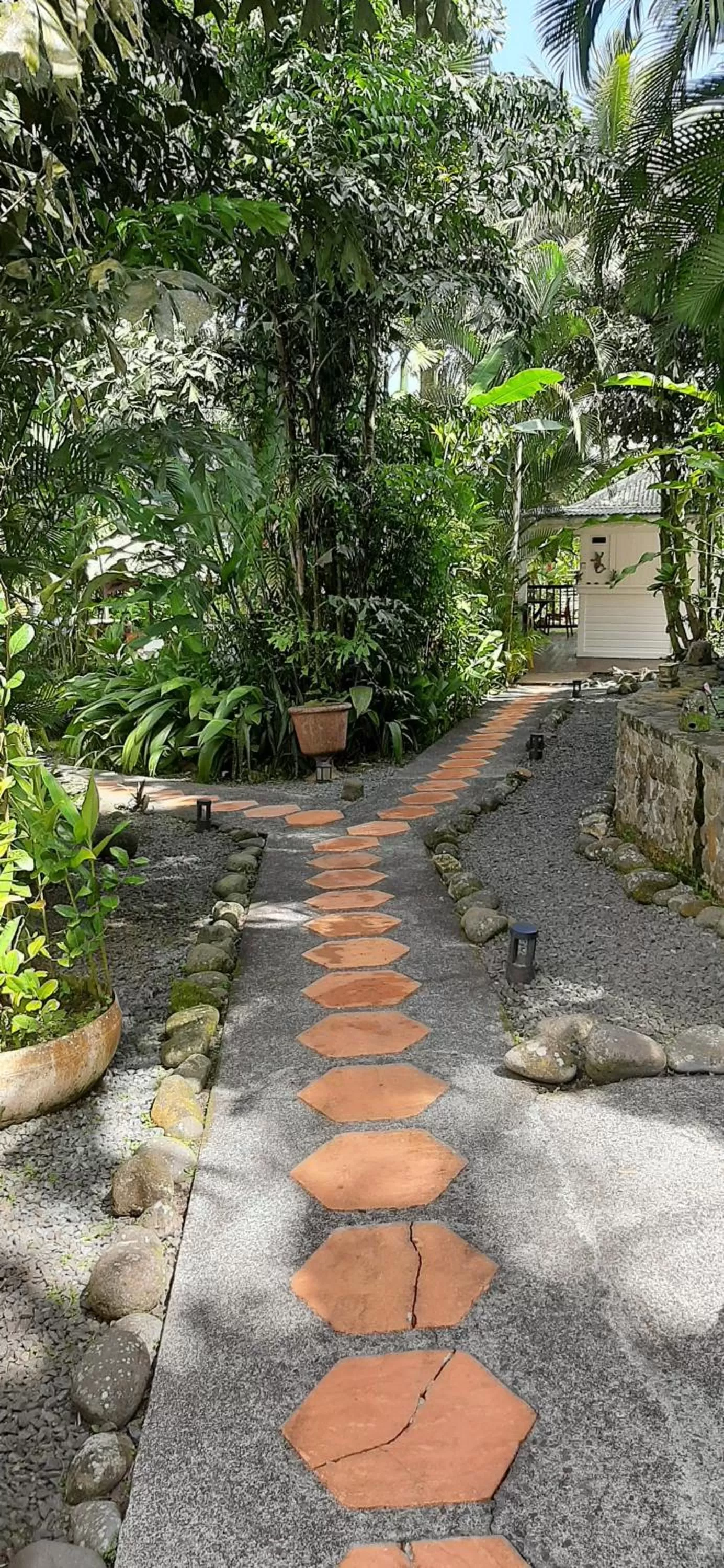 Garden view in Les Gîtes de la Lézarde
