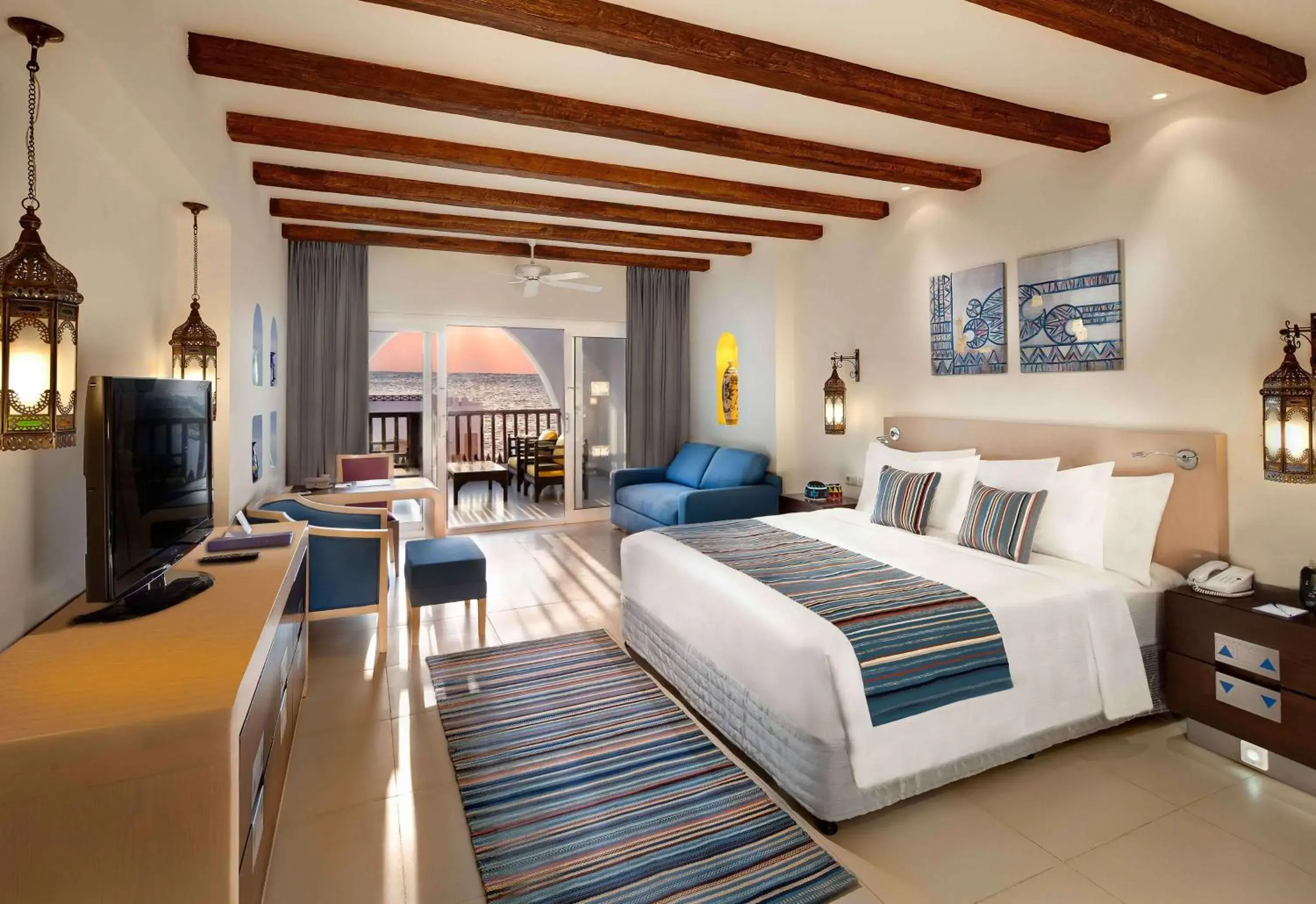 Bed in Hilton Marsa Alam Nubian Resort